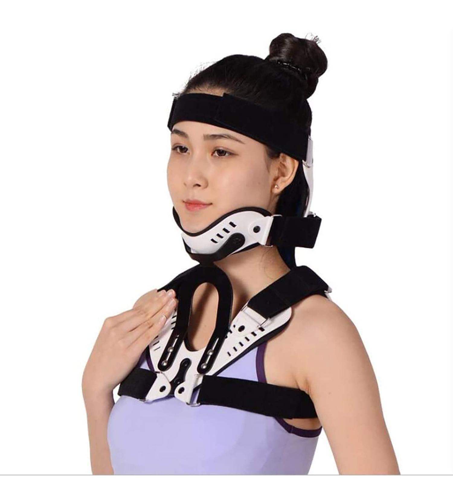 Neck Traction Device - Effective Massage & Support Collar for Neck and Shoulder Pain Relief | Improve Spine Alignment - Buy Online on GoSupps.com