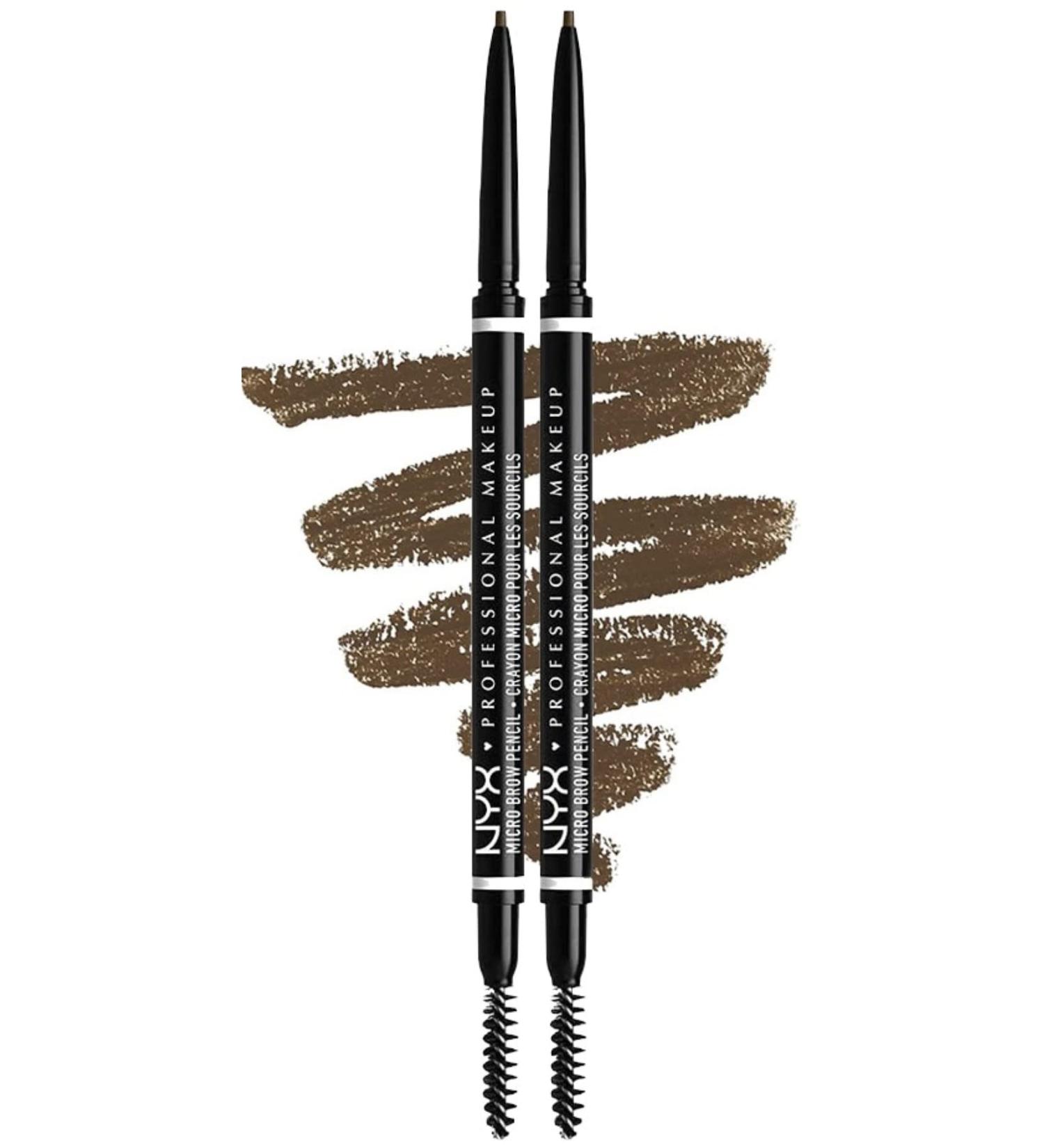 NYX Micro Brow Pencil Doppelpack - Vegan Ash Brown Double-Sided with Lifting Pencil & Brush | International Shipping Available - Buy Online on GoSupps.com