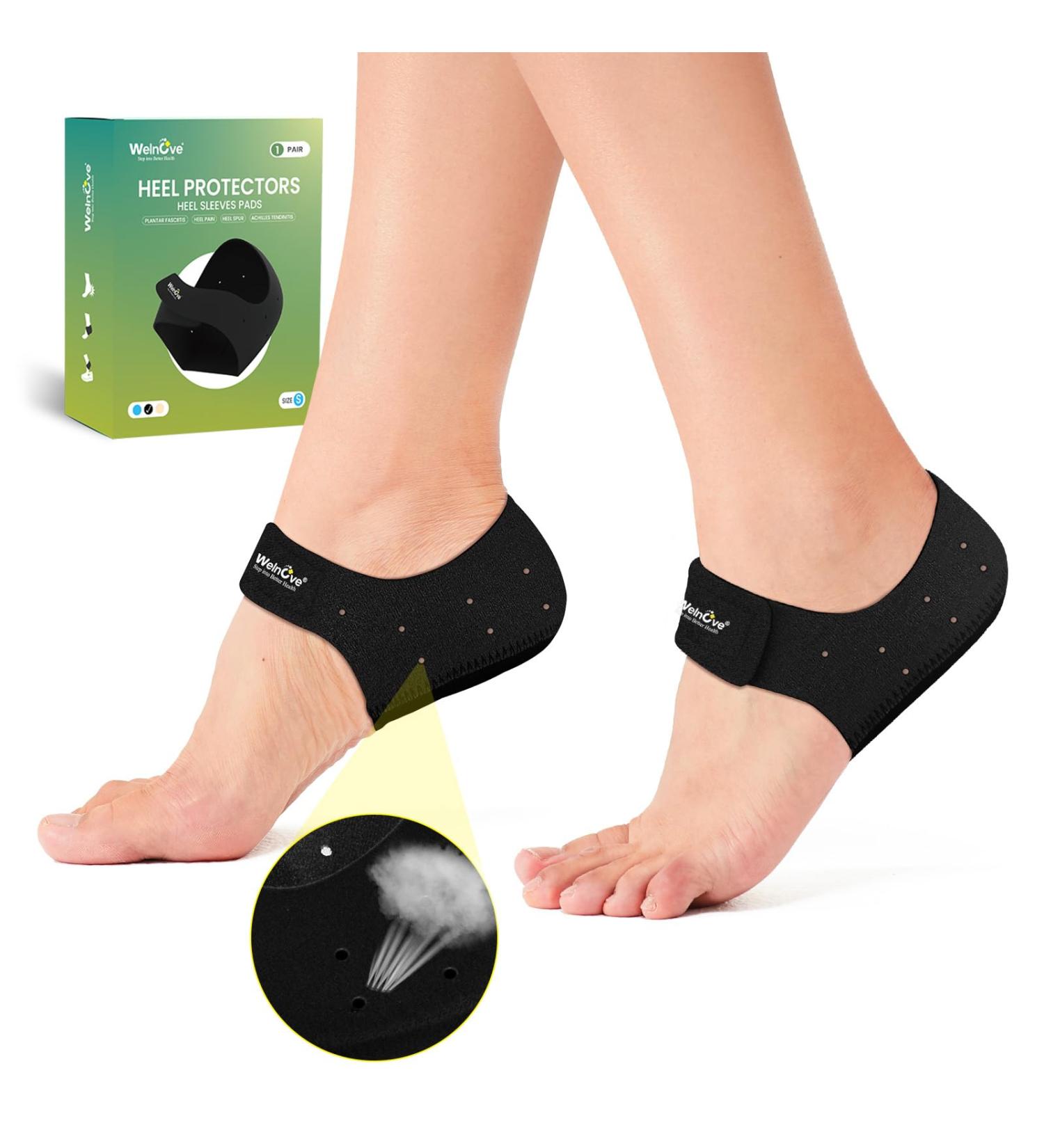 Buy Gel Heel Protectors - Premium Breathable Heel Cups for Women | Achilles Tendonitis & Cracked Heels Relief (2 Pairs - Buy Online on GoSupps.com