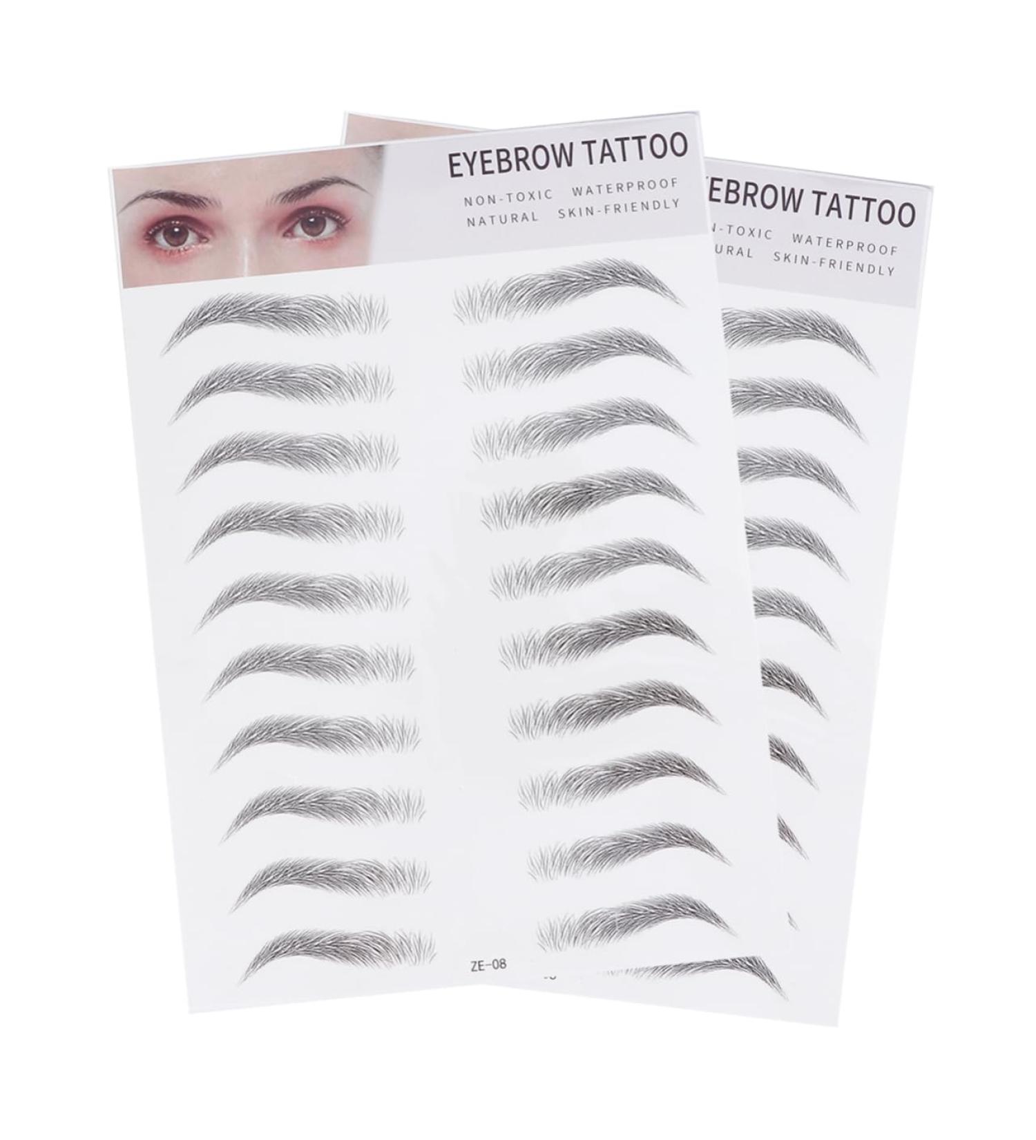 Angoily 4 Pcs 3d Eyebrow Stickers Nail Rings Cute Hair Rope Double Ball Eyebrow Tool 6 Proof Template ze008x2pcs Blackx2pcs - Buy Online on GoSupps.com