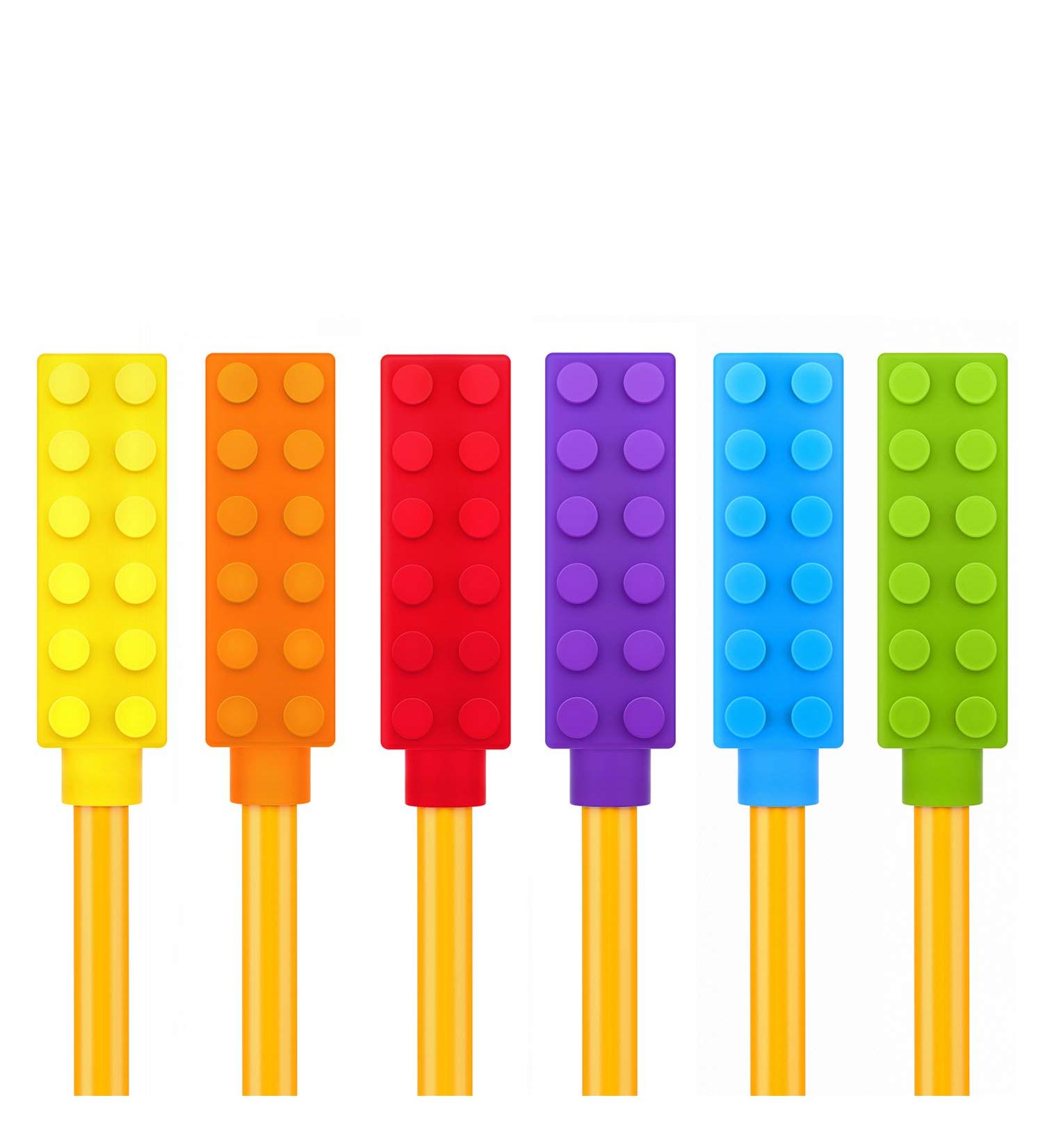 Solace Chewelry Pencil Toppers (6-Pack) - Sensory Chewable Pencil Toppers for Kids - Helps Girls & Boys with Sensory Needs - Buy Online on GoSupps.com