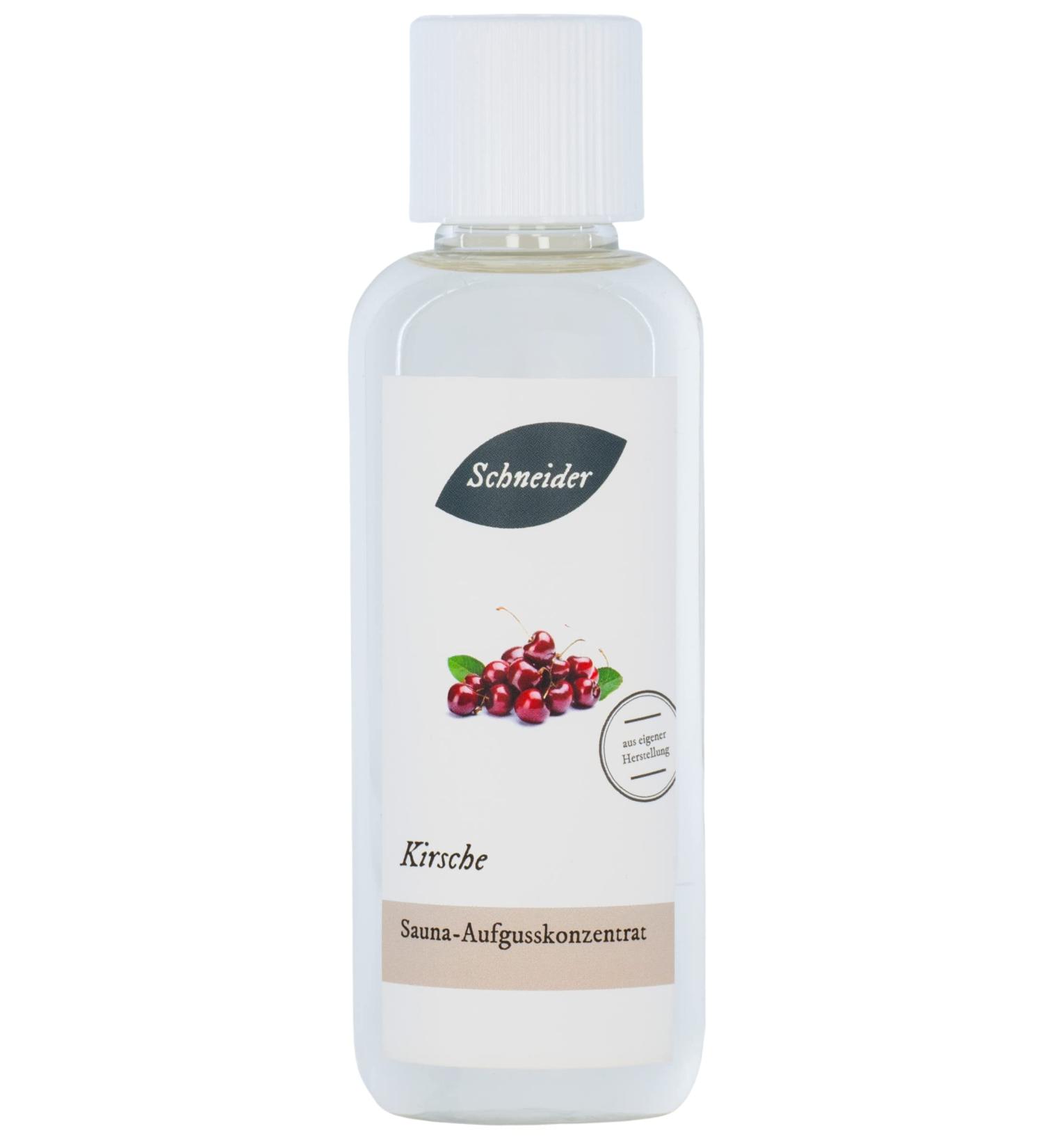 Saunabedarf Schneider Cherry Infusion Concentrate - Juicy-Sweet Sauna Essence 250ml for Ultimate Relaxation - Buy Online on GoSupps.com