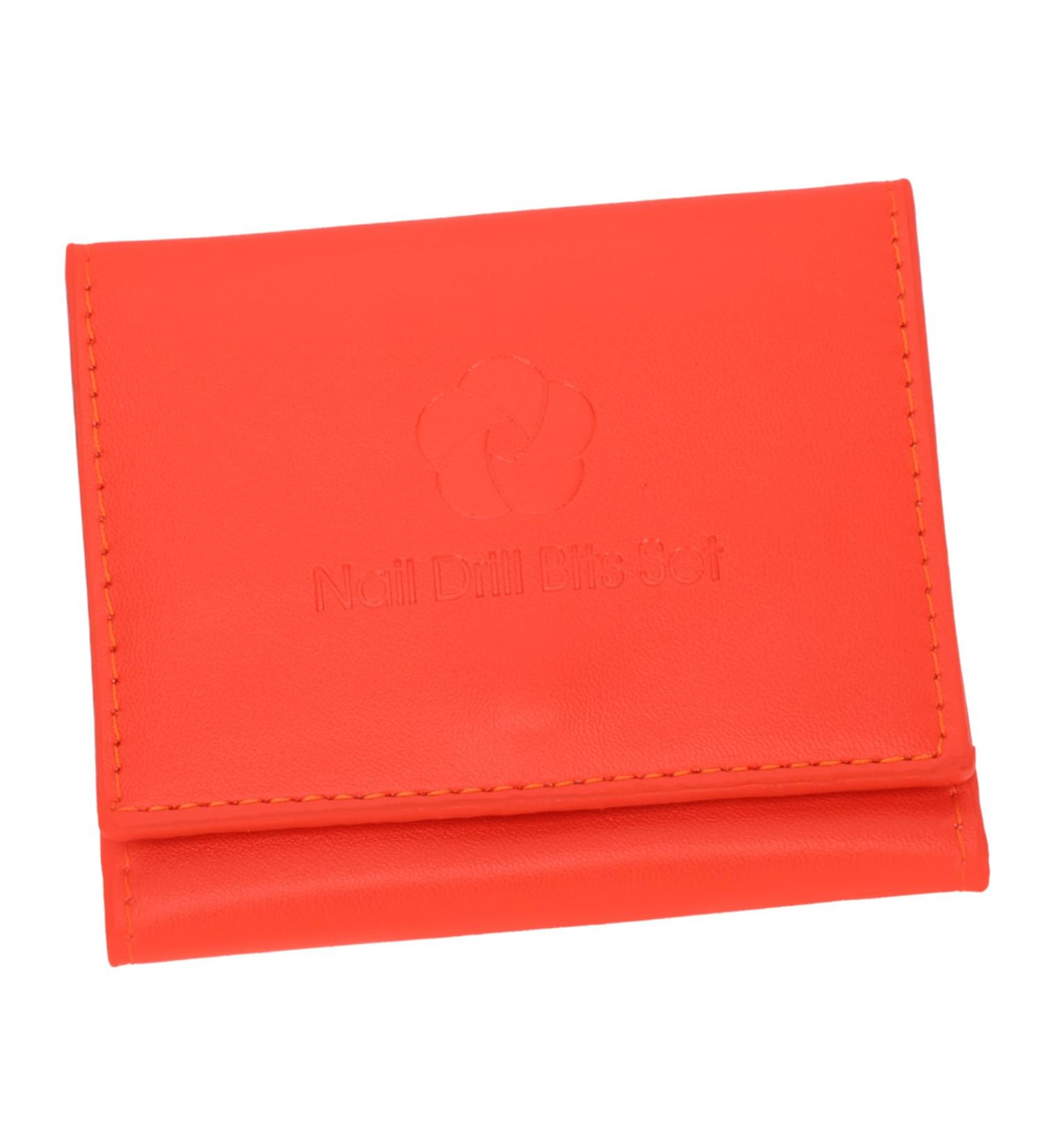 Mikinona 1pc Grinding Diamond Storage Bag Nail Drill Bits Organizer Nail Tool Kit Portable Nail Drill Salon Supply Nail Bit Display Holder Nail Salon Tool Nail Salon Accessory Nail Kit Skin 23.5x9.5cm Orange - Buy Online on GoSupps.com