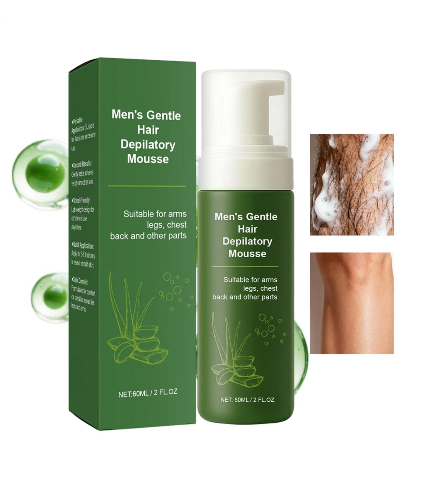  Jingmiger Hair Removal Cream for Men - 60 Milliliters of Hair Removal Cream Natural Hair Remover for Men - For Face Underarms Arms Legs Thighs Intimate Areas and the B Zone - Buy Online on GoSupps.com