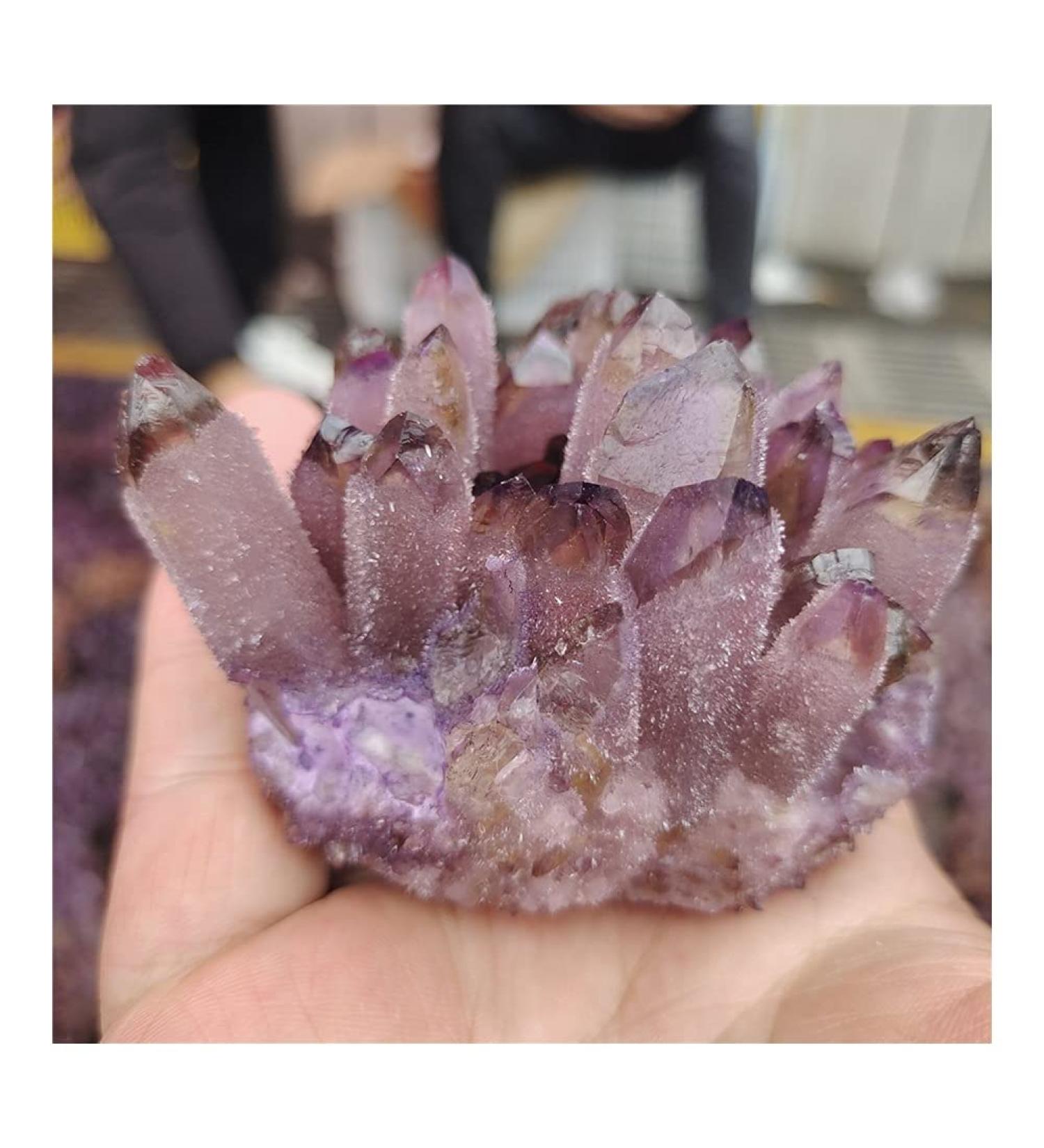 Natural Amethyst Cluster raw Stones geode Reiki Quartz Crystal Minerals Gemstone Remove Negative Full of Texture (Size : 400-500g) - Buy Online on GoSupps.com