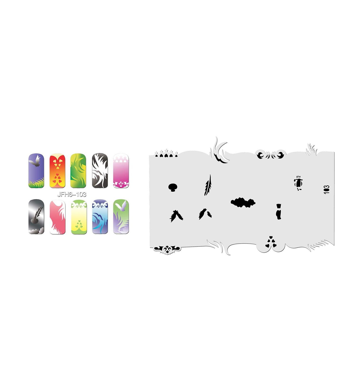 Fingernail stencil (airbrush nail art) Fengda JFH06-103