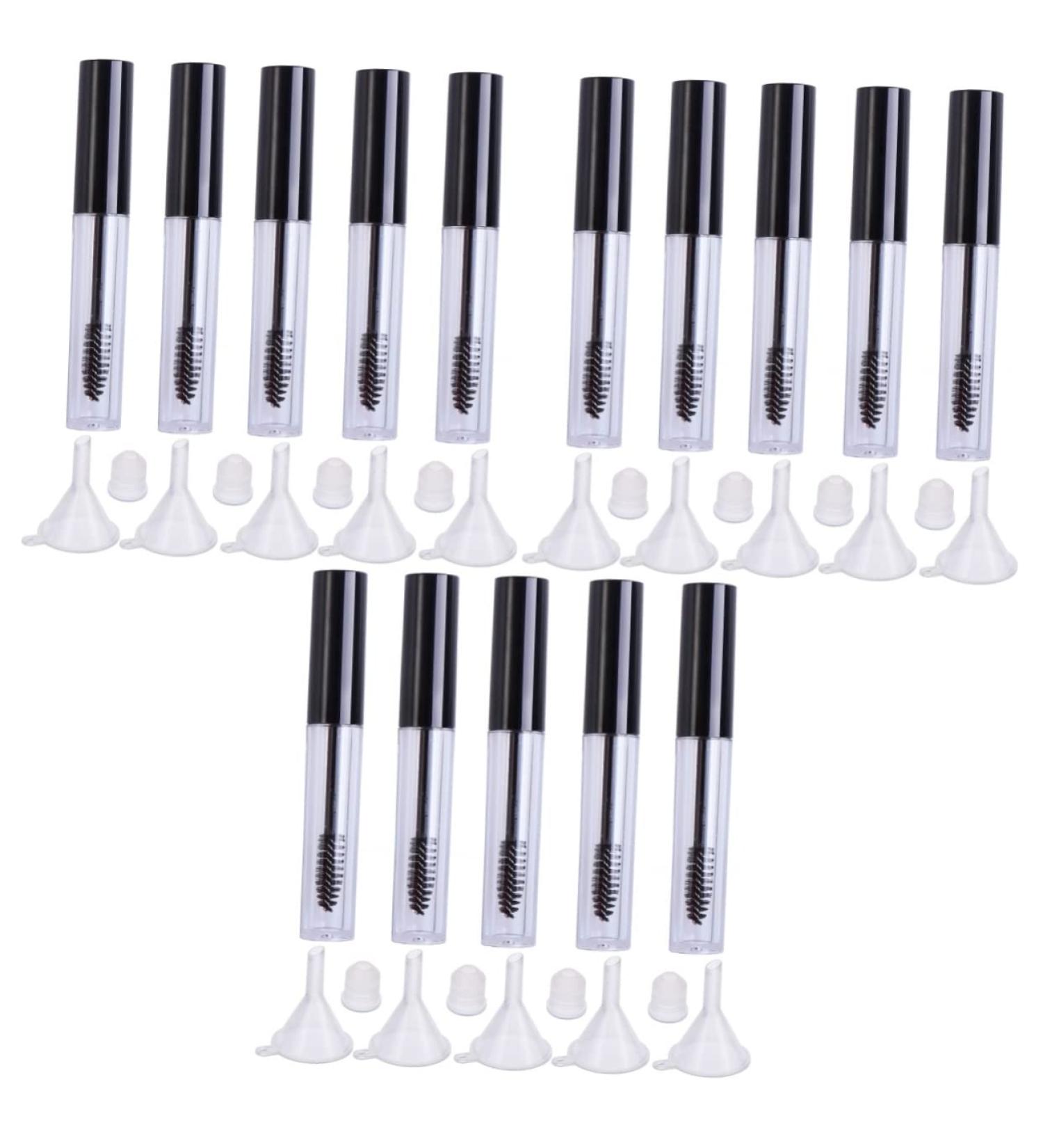 FOYTOKI 15 Pcs Empty Tube Empty Mascara Tube Empty Eyelashes Tube Empty Mascara Bottle Funnel Black - Buy Online on GoSupps.com