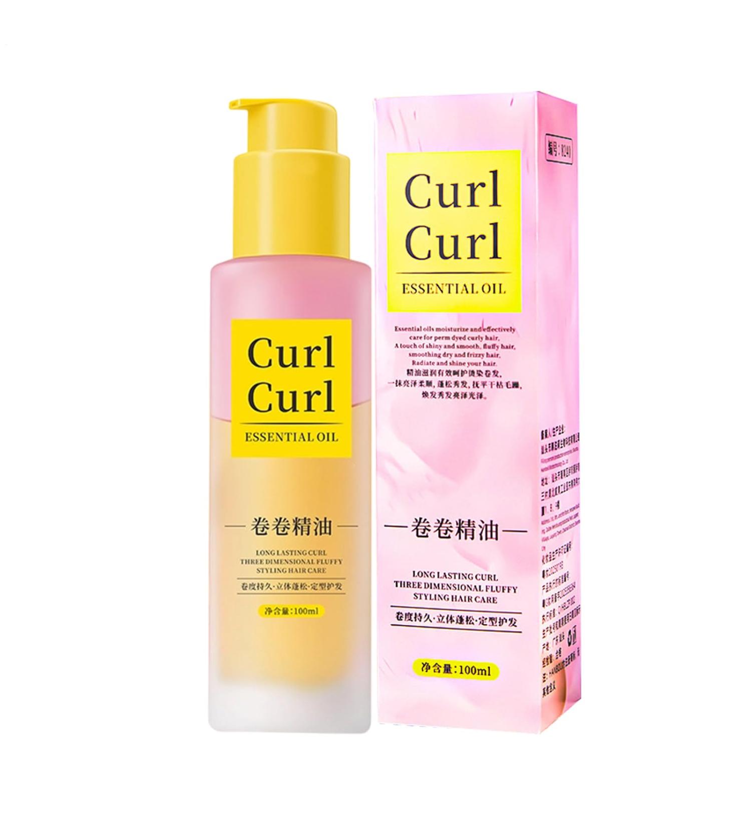 Anti-Frizz Curly Hair Oil | 100ml Thermal Protection Anti-Frizz Hair Care - Light Hair Oil | For Women And Men Daughters And Mothers With Curl Definition - Buy Online on GoSupps.com