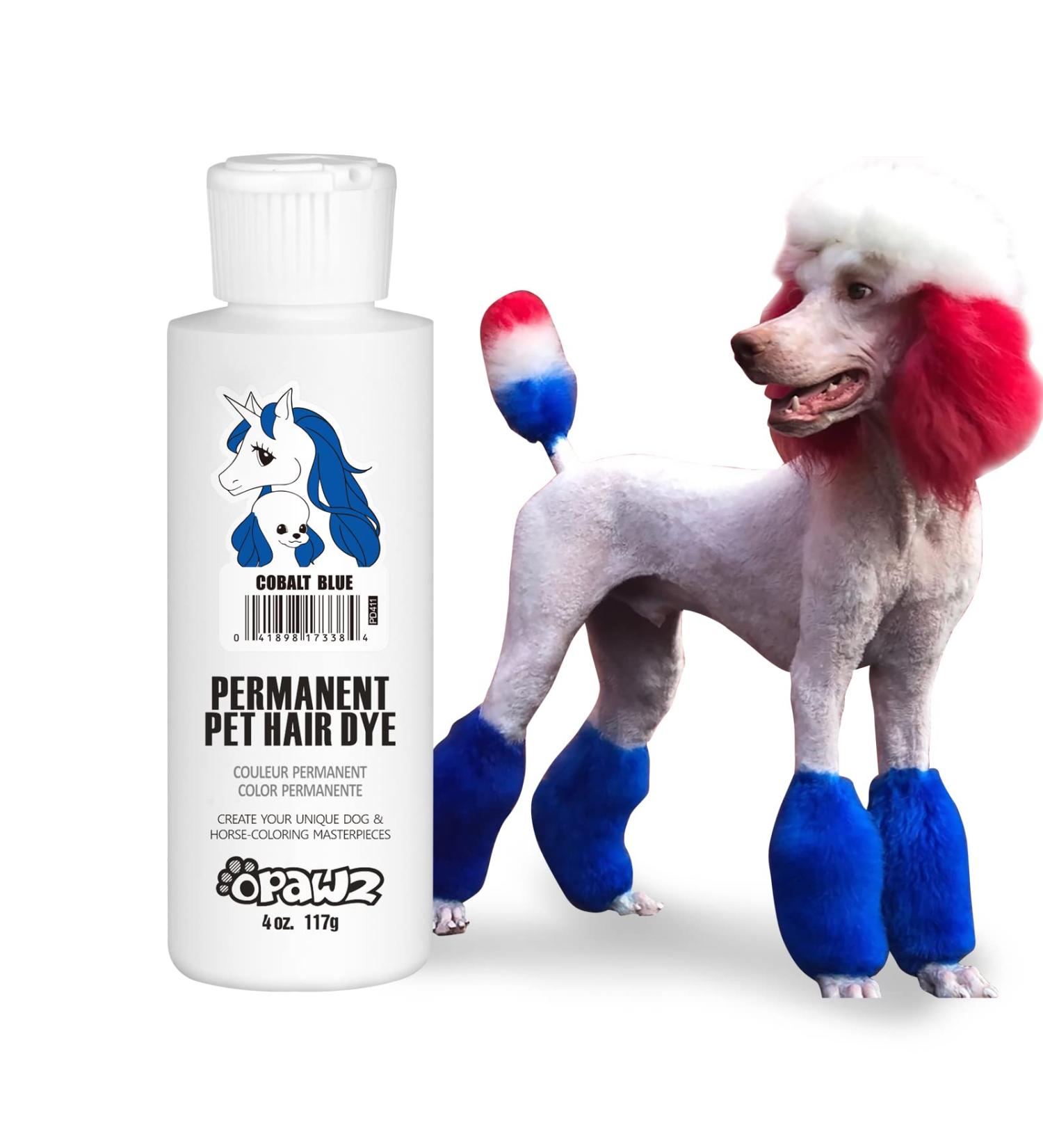 Opawz Permanent Pet Hair Color - Professional Safe Dye for Dogs & Horses | Cobalt Blue | Lasts 20+ Washes - Buy Online on GoSupps.com