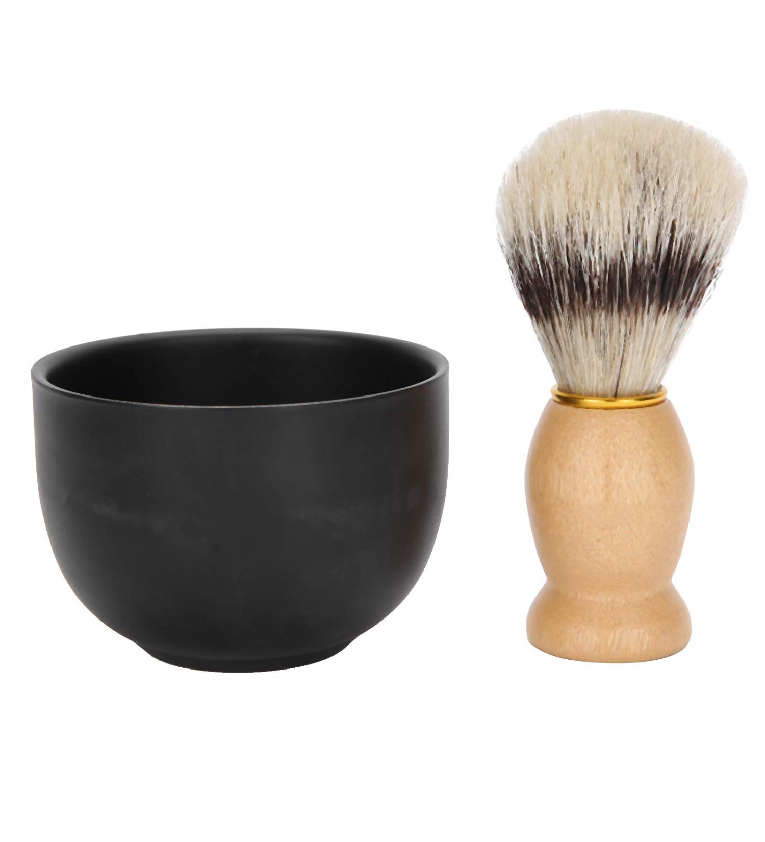 Premium Shaving Soap Bowl & Brush Set | Men's Face Grooming Tool Kit - International Shipping - Buy Online on GoSupps.com