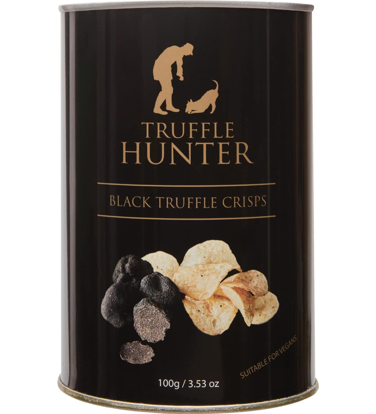 Snack Truffle Hunter BLACK TRUFFLE CRISPS - TIN 100G Special Truffle Crisp - Buy Online on GoSupps.com