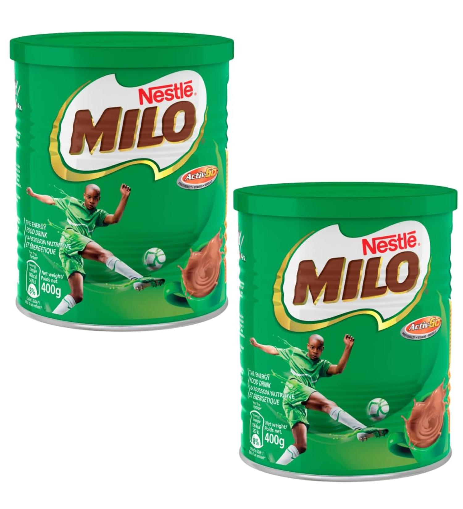 Chocolate Drinking Powder Bundle With Milo Instant Malted Chocolate Drink Powder 400g (2 Pack)