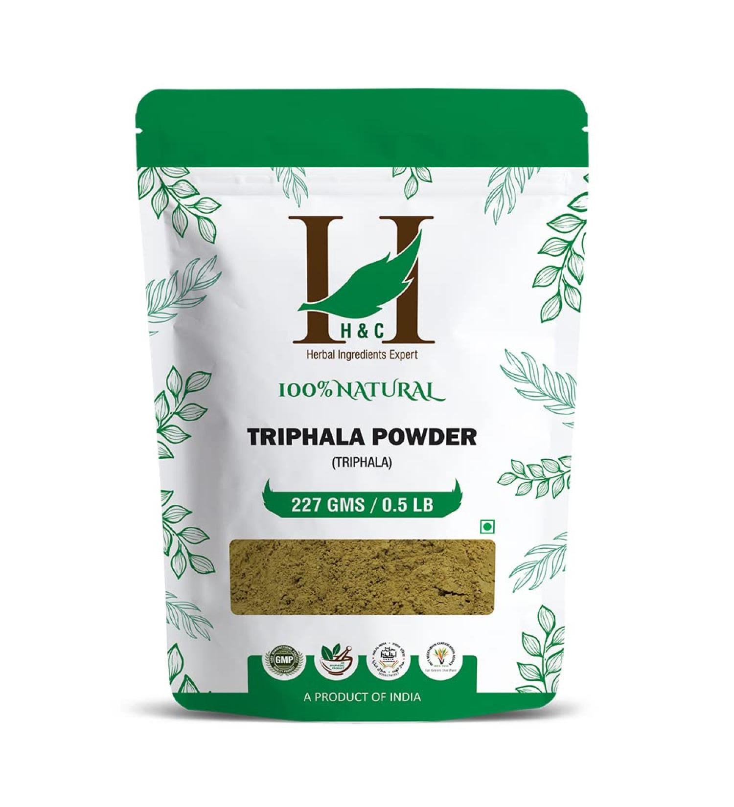 H&C Triphala Powder - Amla Bibhitaki & Haritaki - 227g for Gastrointestinal Health | International Shipping Available - Buy Online on GoSupps.com