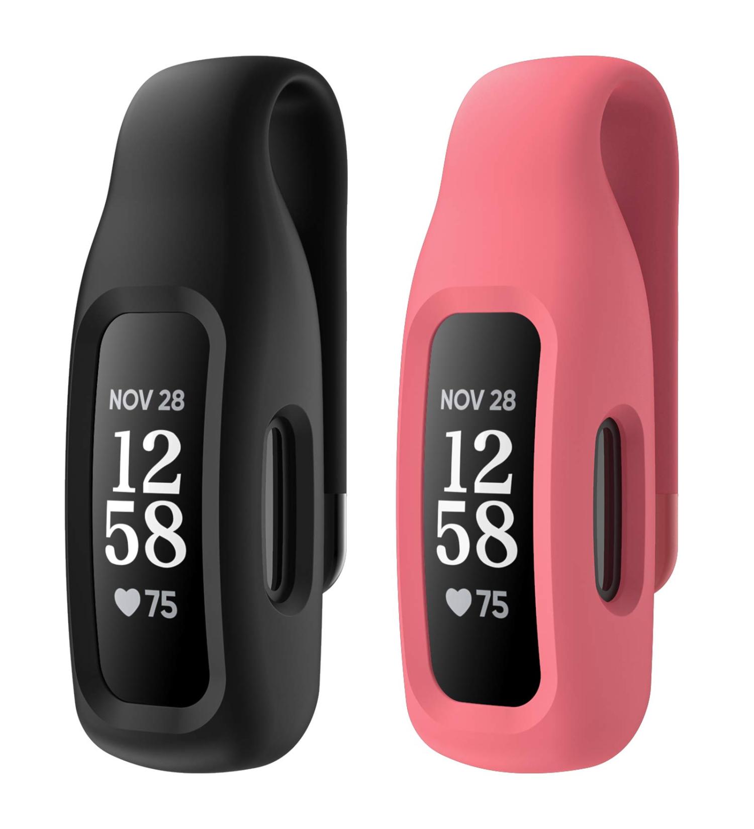 EEweca 2-Pack Clip Case for Fitbit Inspire 3/Inspire 2 - Black+Desert Rose | Secure Accessory for Fitness Tracker - Buy Online on GoSupps.com
