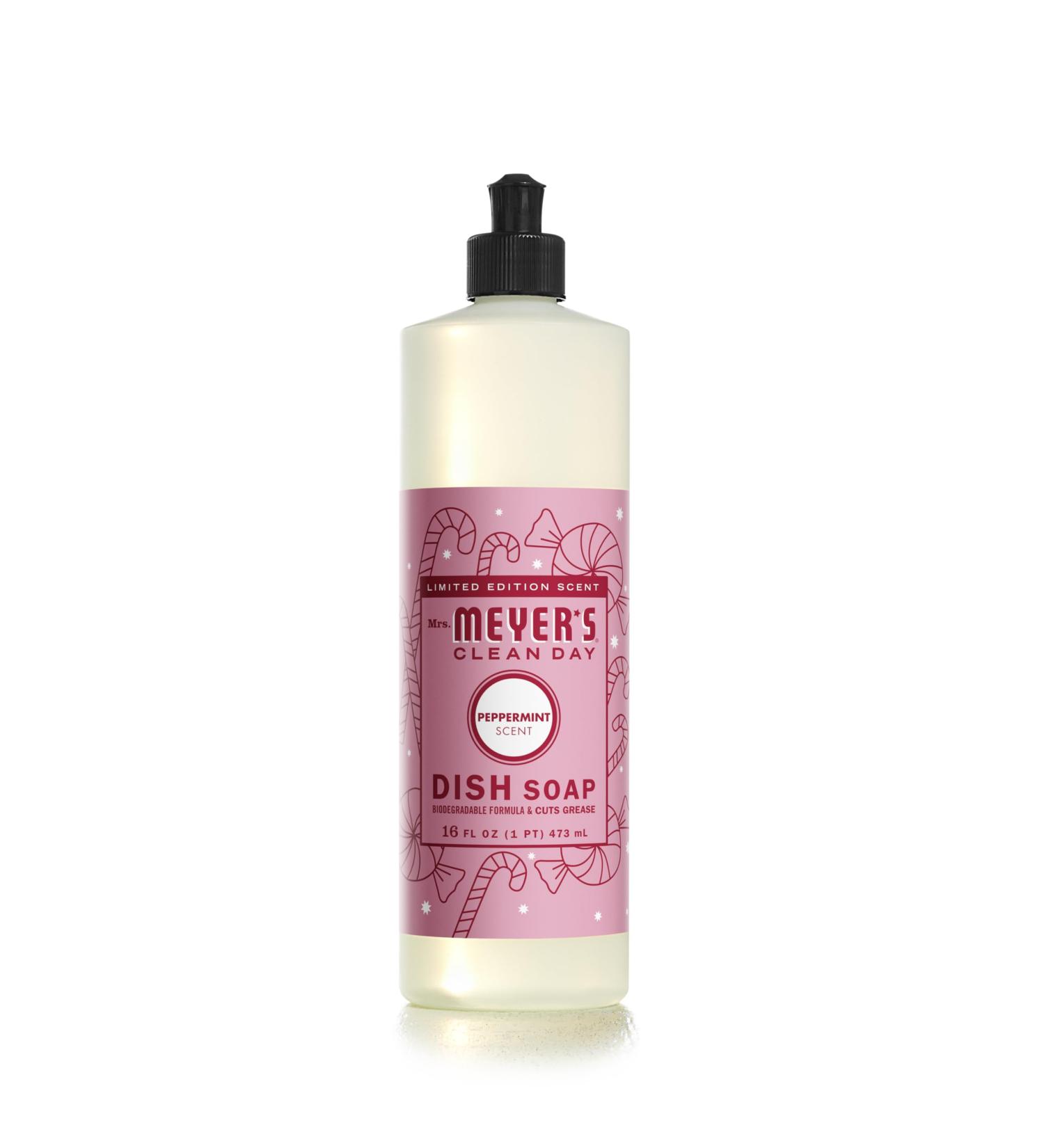 MRS. MEYER'S CLEAN DAY Peppermint Liquid Dish Soap - Biodegradable Limited Edition 16 fl. oz - Eco-Friendly Cleaning Solution for International Shipping - Buy Online on GoSupps.com