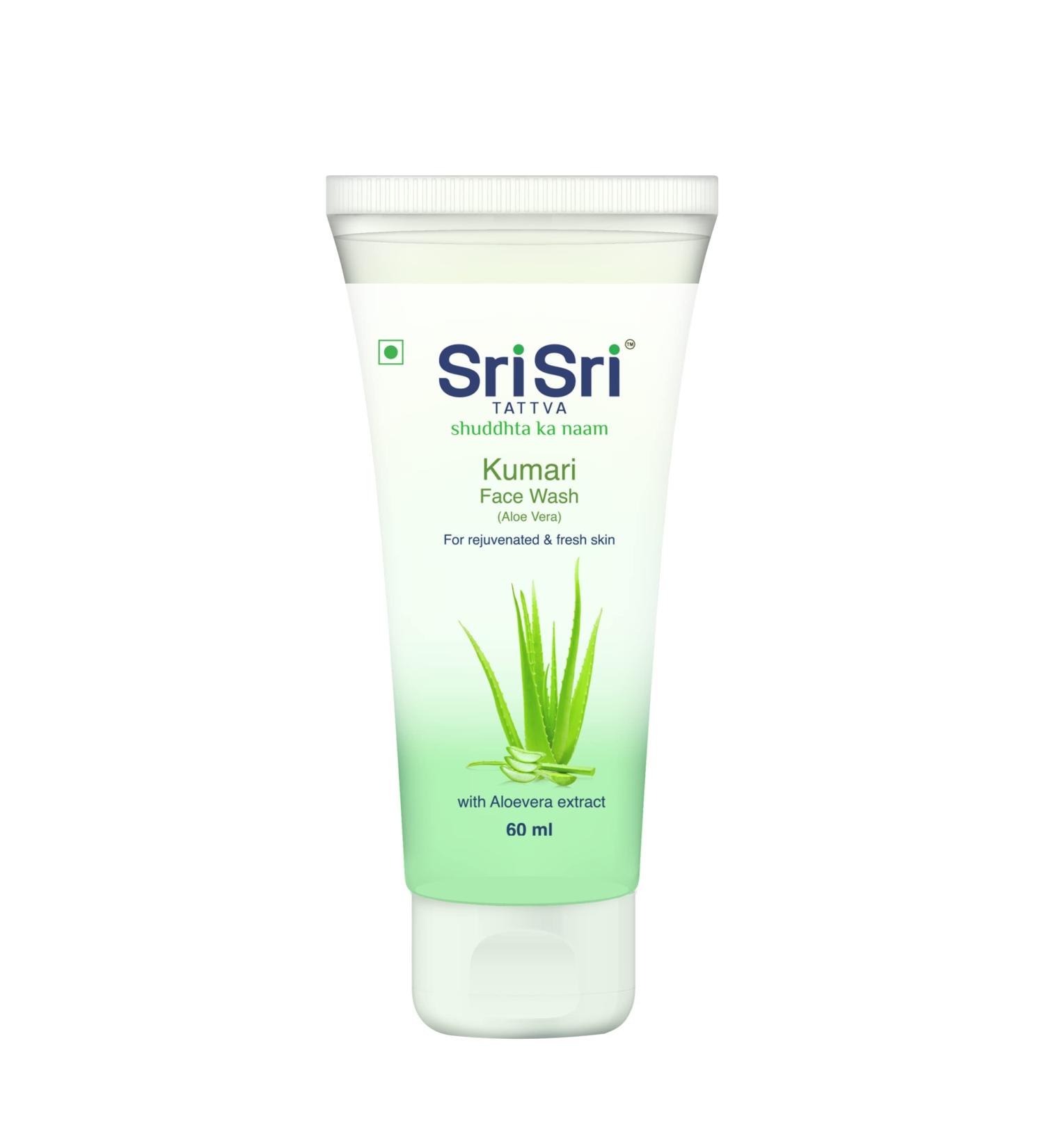 Sri Sri Tattva Kumari Face Wash - Refreshing 60ml Pack of 4 for Rejuvenated Skin | International Shipping - Buy Online on GoSupps.com