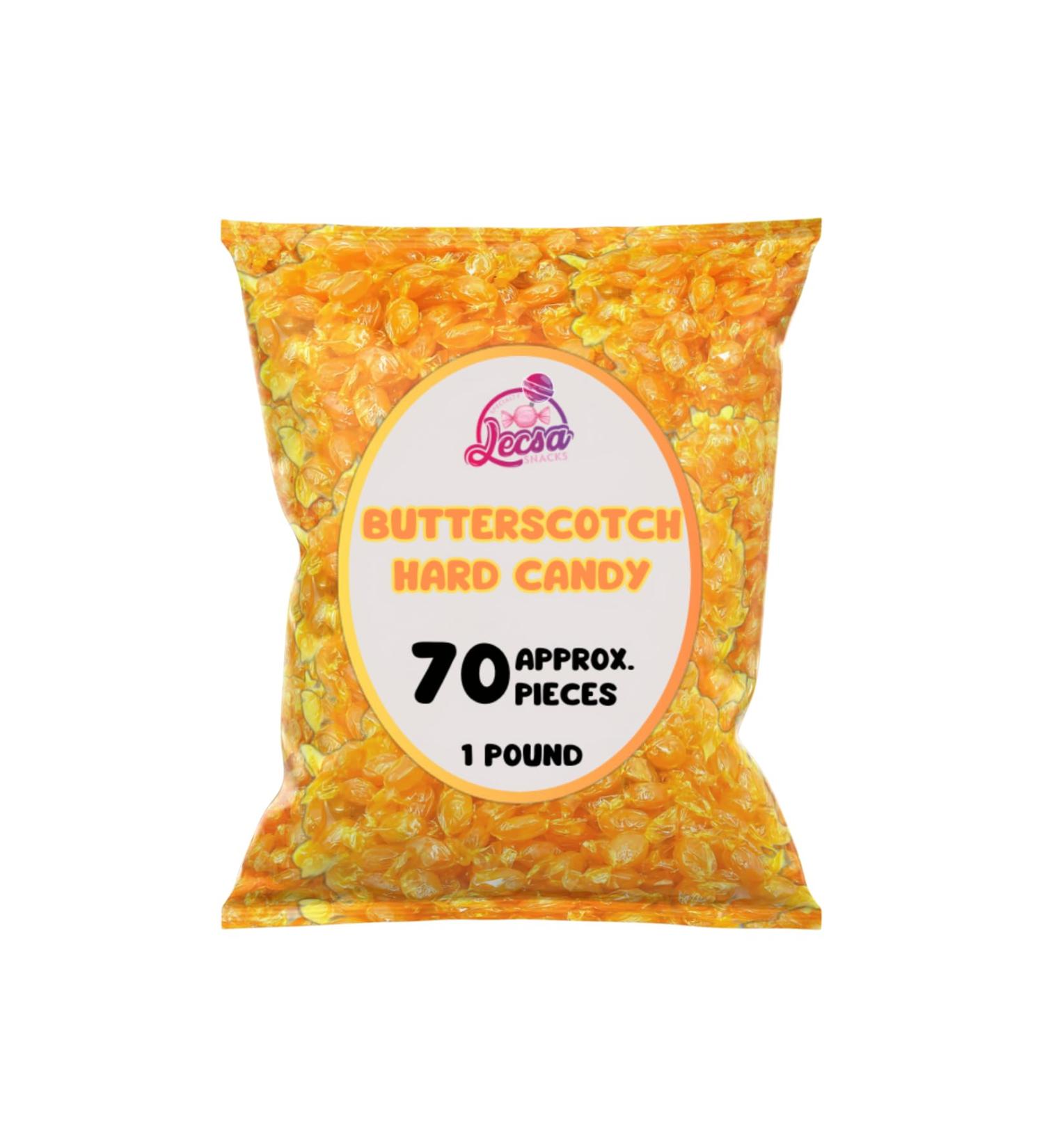 Butterscotch Hard Candy (1lb) - Old Fashioned Bulk Candies - Individually Wrapped Butter Scotch Discs by Lecsa Specialty Snacks (1 lb) - Buy Online on GoSupps.com
