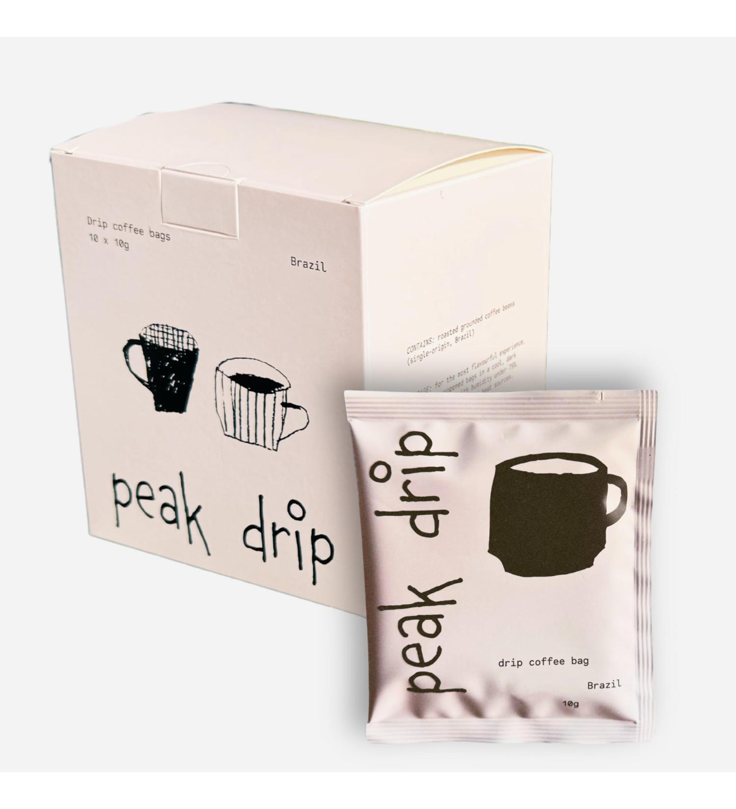  Peak Drip Specialty Coffee Drip Bags - High Strength Ground Roast Filter (Pack of 10) - Buy Online on GoSupps.com