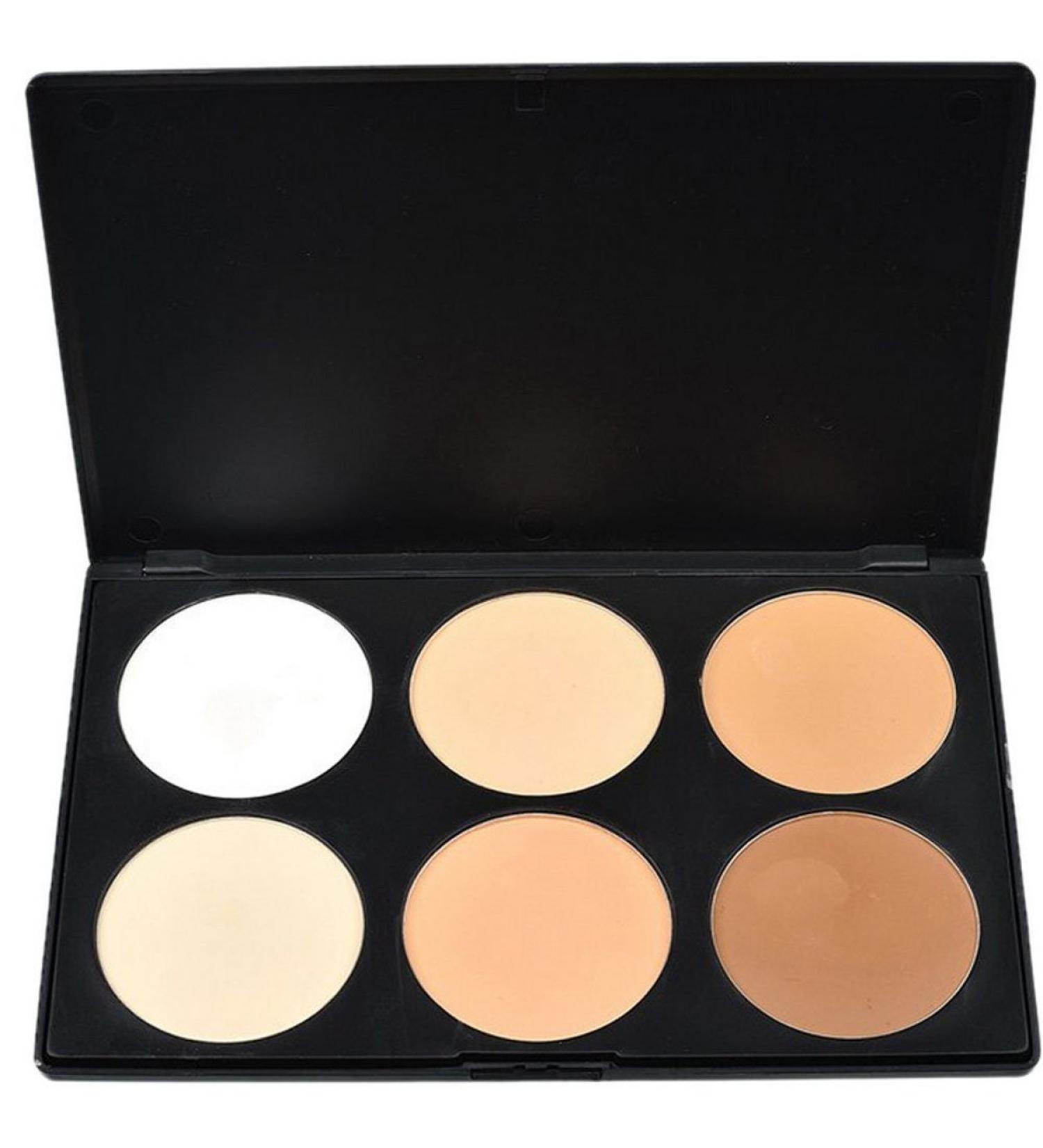 FantasyDay Professional 6 Colors Face Powder Concealer Palette - Camouflage Cream for Flawless Makeup | Ideal for Professionals & Personal Use - Buy Online on GoSupps.com