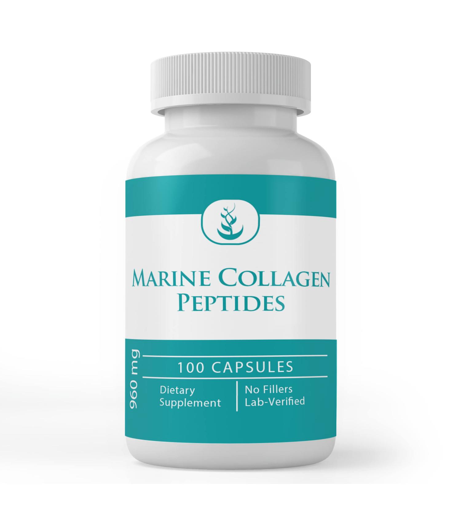 PURE ORIGINAL INGREDIENTS Marine Collagen Peptides (100 Capsules) Always Pure No Additives or Fillers Lab Verified 100 Count (Pack of 1) - Buy Online on GoSupps.com