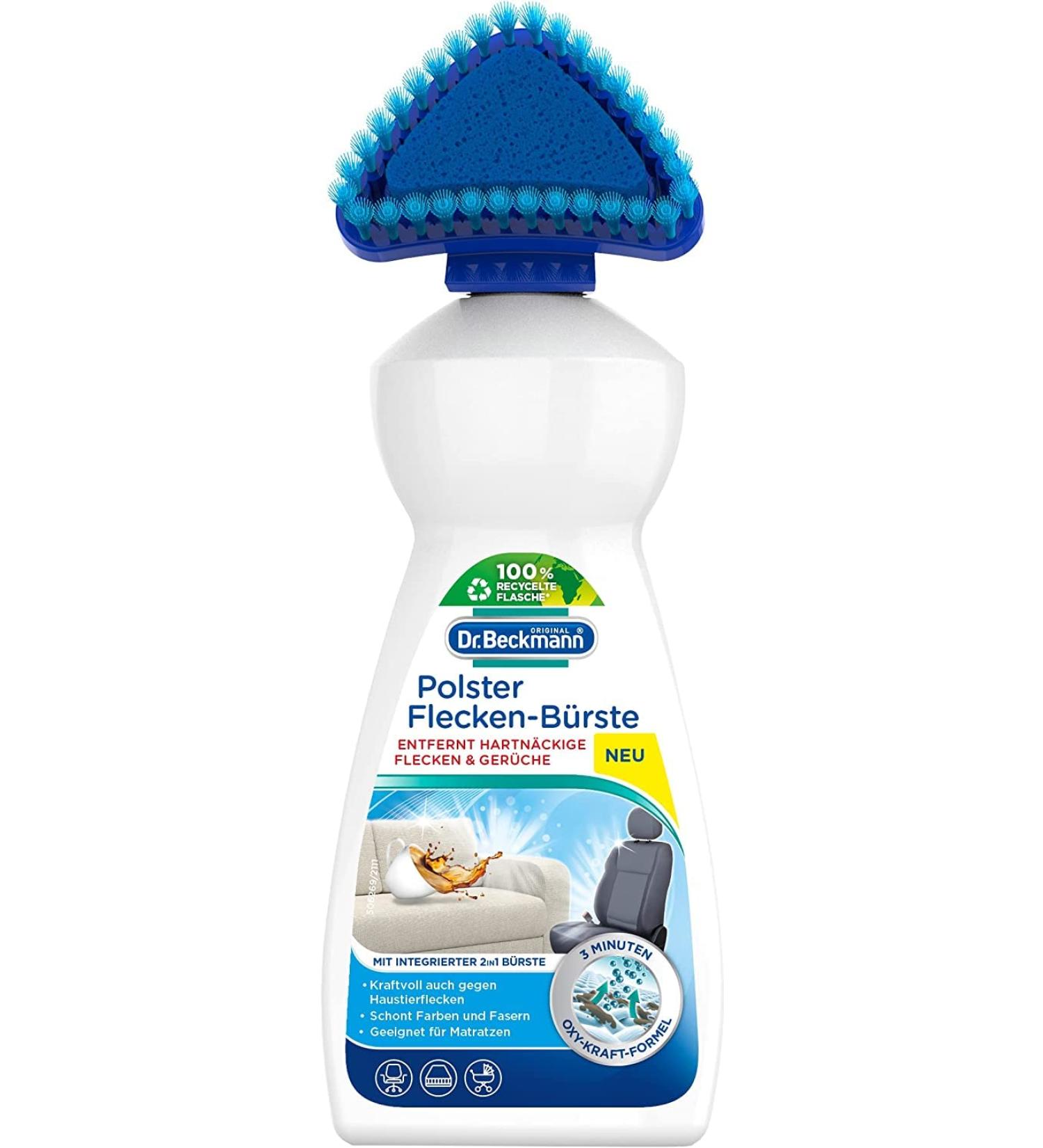 Dr. Beckmann Upholstered Spots Brush & Cleaner | Stubborn Spot & Odor Remover for Sofas & Car Seats | 400ml with Brush Applicator - Buy Online on GoSupps.com