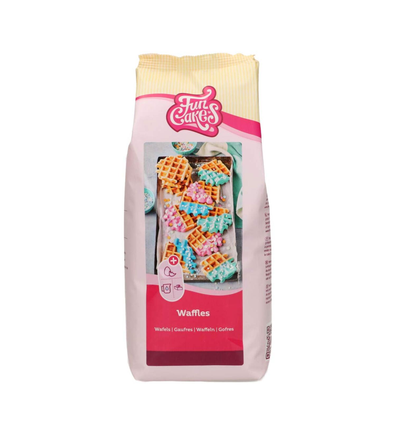 FunCakes Mix for Waffles Easily Bake Robust Sweet Belgian Waffles Sweet & Crispy Add Sugar Crystals! 1 kg - Buy Online on GoSupps.com