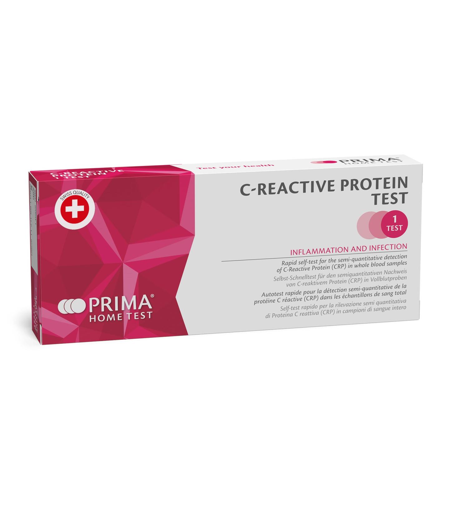 Buy PRIMA Home Test - C-Reactive Protein (CRP) Test - Detect High/Low Values - Swiss Quality - Fast International Shipping - Buy Online on GoSupps.com