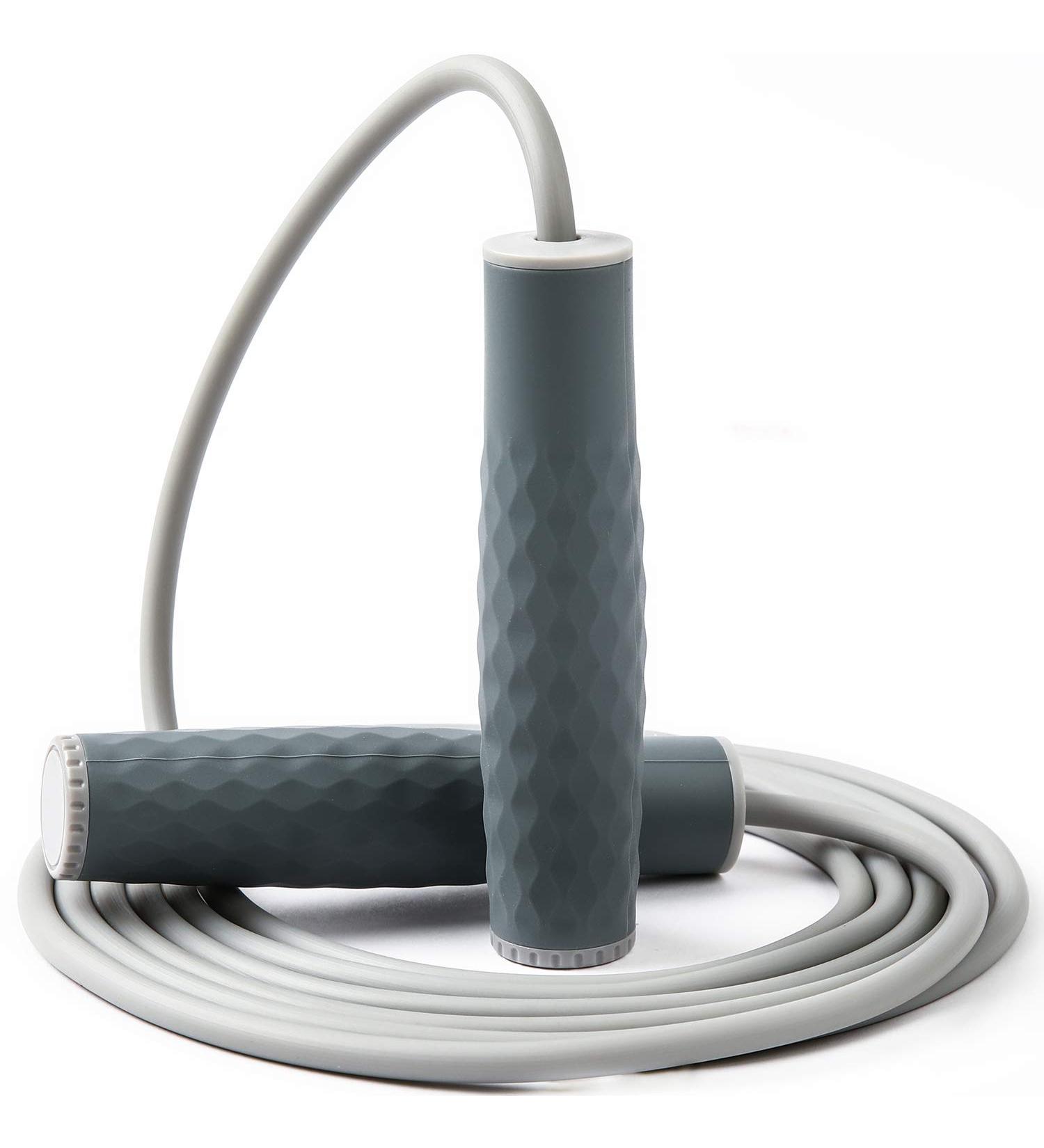 1LB Weighted Jump Rope with Adjustable Length - Professional Skipping Rope for Cardio Boxing Endurance Training - Gray - Buy Online on GoSupps.com