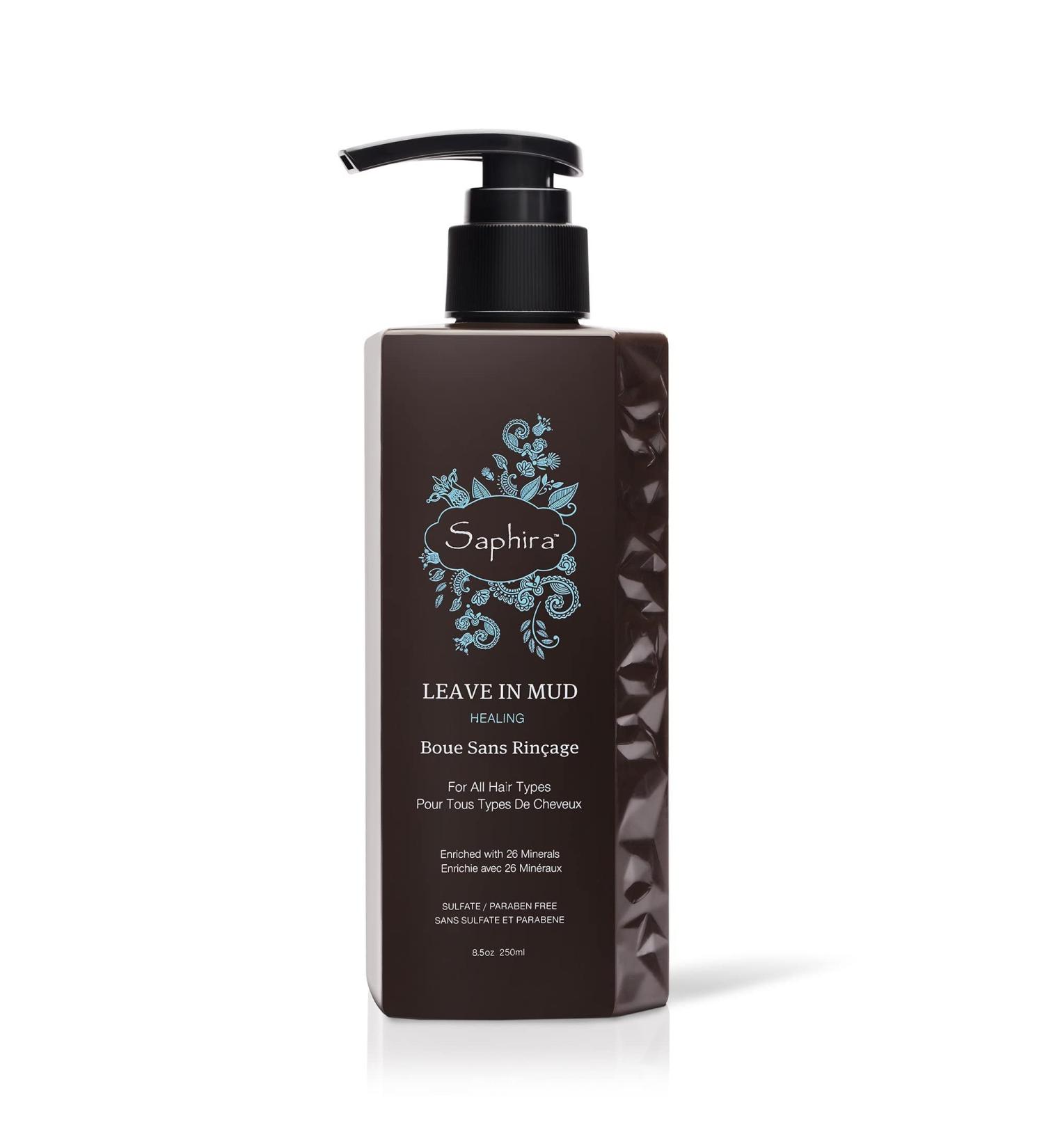 Saphira Hydrating Leave-In Conditioner | Mineral Mud Hair Repair for Dry Damaged Hair | Sulfate-Free & Paraben-Free | 8.5 oz - Strengthening & Styling - Buy Online on GoSupps.com