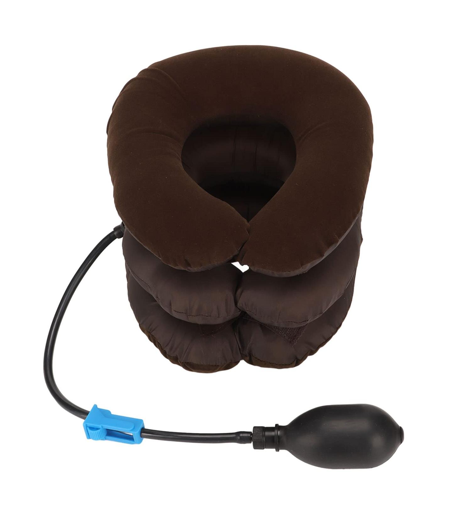 ZJchao Cervical Traction Device - Adjustable Inflatable Neck Support Cushion for Effective Neck Pain Relief - Portable & Home Use - Buy Online on GoSupps.com