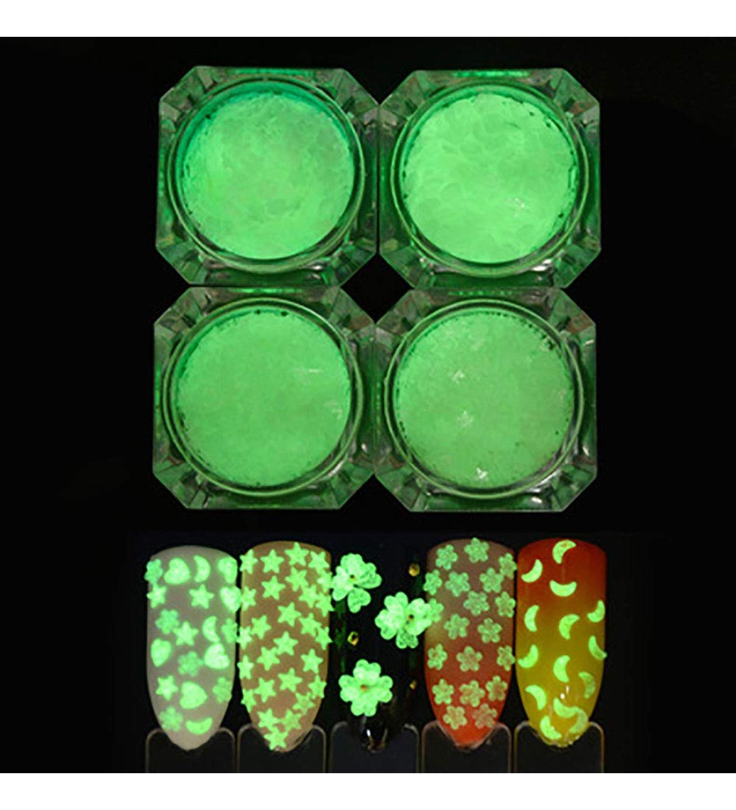 4 Boxes Luminous Nail Art Sequins & Stickers - Glitter Makeup for Women & Girls | DIY Manicure & Nail Studio Supplies for Parties & Masquerades - Buy Online on GoSupps.com