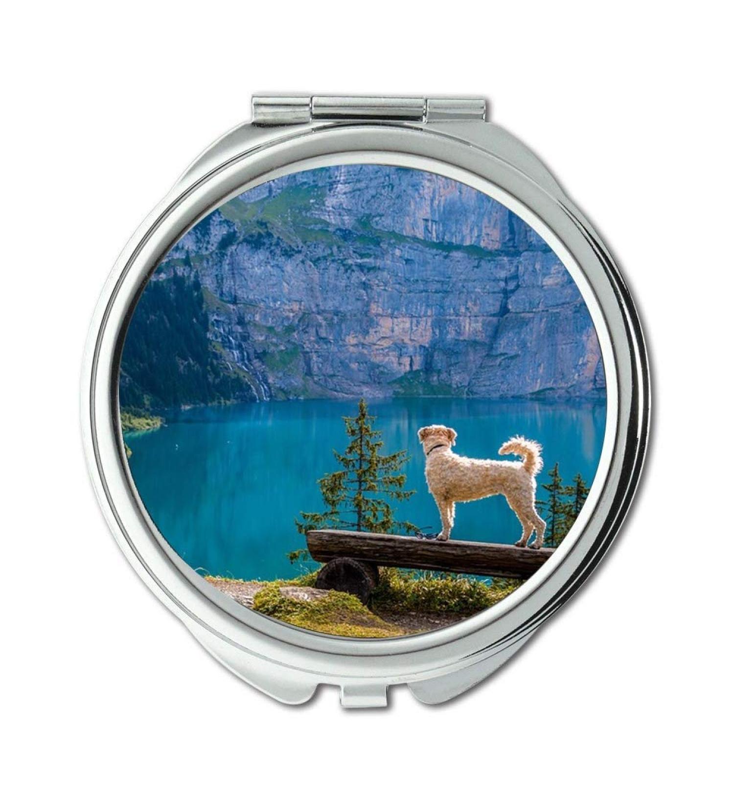 YENDOSTEEN Mirror Compact Mirror View Bergsee Bank Dog Pocket Mirror portable mirror - Buy Online on GoSupps.com