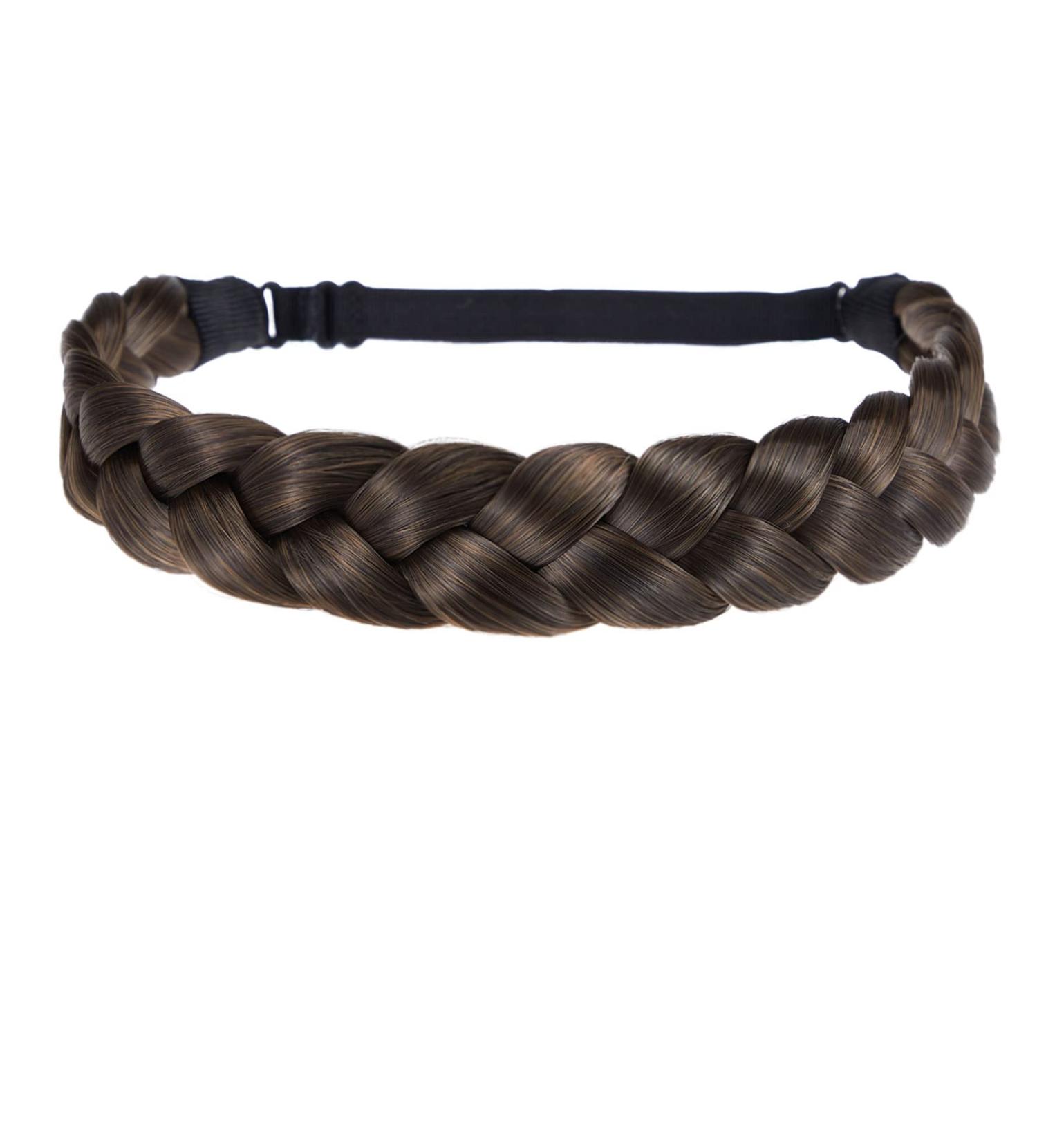 TOECWEGR Braid Headband 3 Strands Synthetic Hair Classic Wig Hair Hoop - Chunky Elastic Hairpiece for Ladies - Buy Online on GoSupps.com