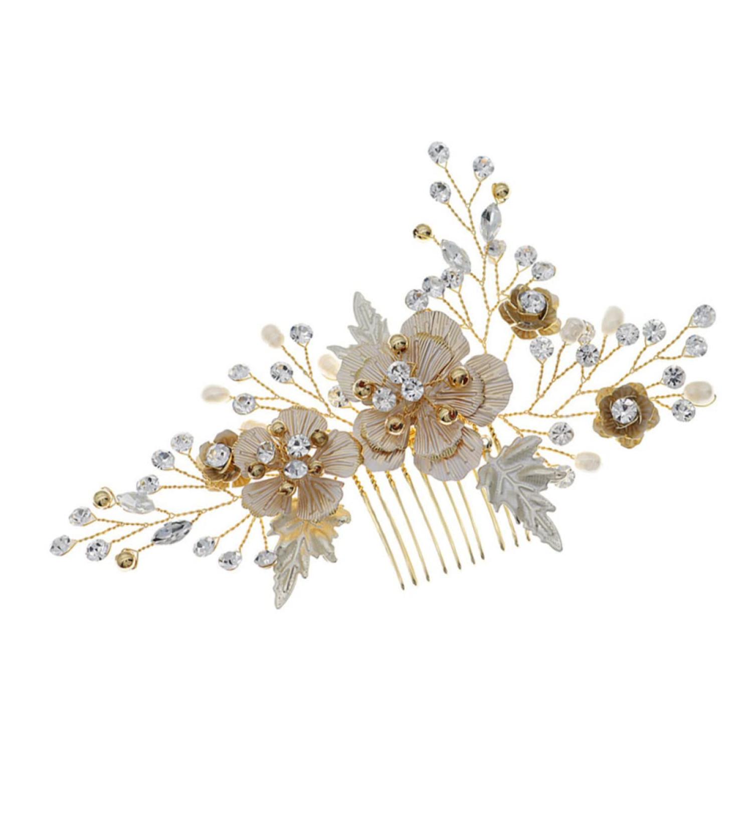 Hair Clip Headband Women Rhinestone Headwear 1pc Comb Crystal Bobby Pins Rhinestone Hair Pins - Buy Online on GoSupps.com