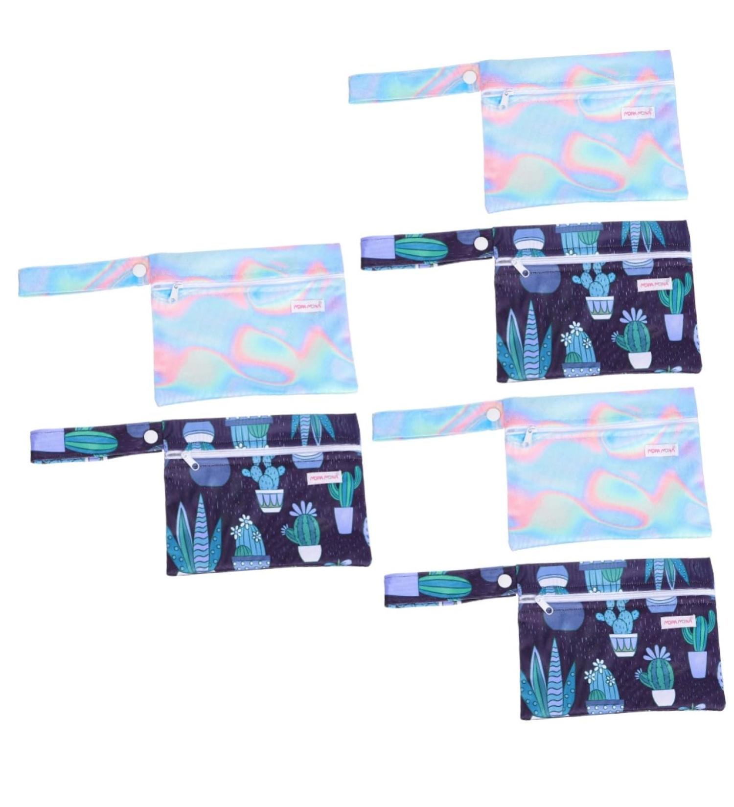 Zerodeko 6-Piece Washable Tampon Bag - Stylish Storage Organizer for Teens & Women - Zippered Polyester Personal Medication Bags - Buy Online on GoSupps.com