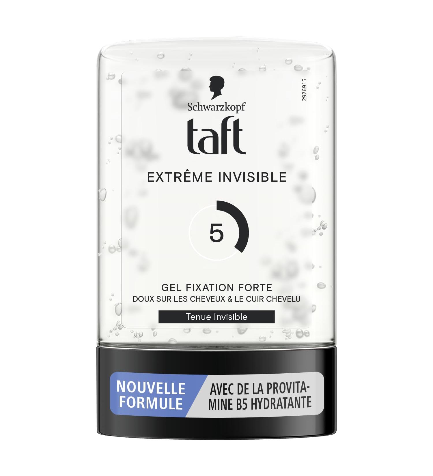 Schwarzkopf - Taft - Gel Tube Coiffant - Extreme Invisible Gel - Invisible Hold - Strong Hold - Gentle on Hair - Long-Lasting Hold - No Sticky Effect - Provitamin B5 Formula - 300 ml - Buy Online on GoSupps.com