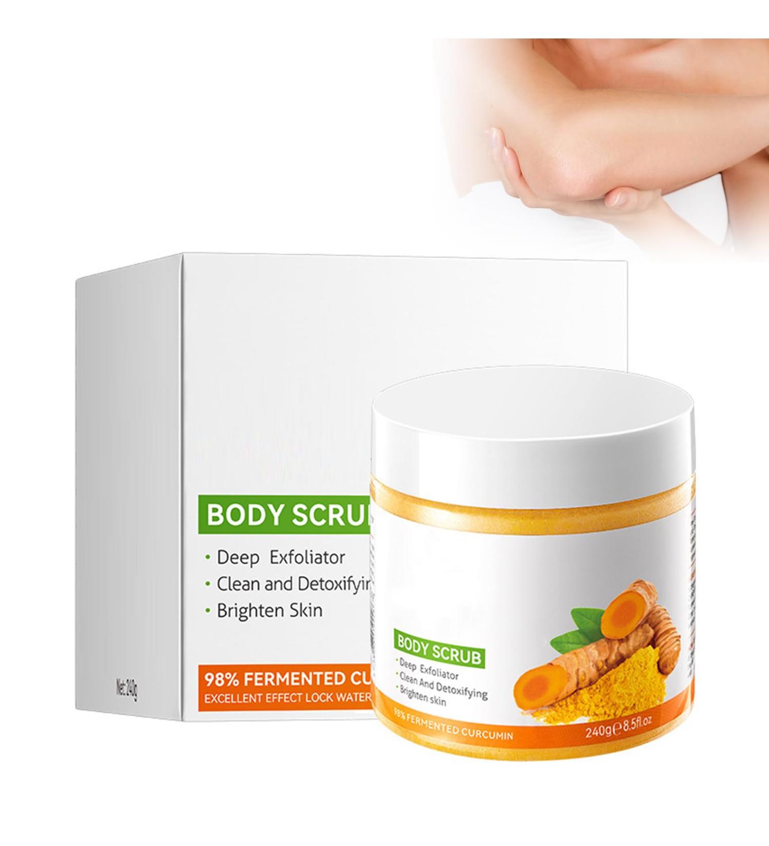  Hppsctink Turmeric Scrub 240g Turmeric Body Scrub Gentle and Purifying Body Care Refreshing Care Moisturizing & Moisturizing Cream - Buy Online on GoSupps.com