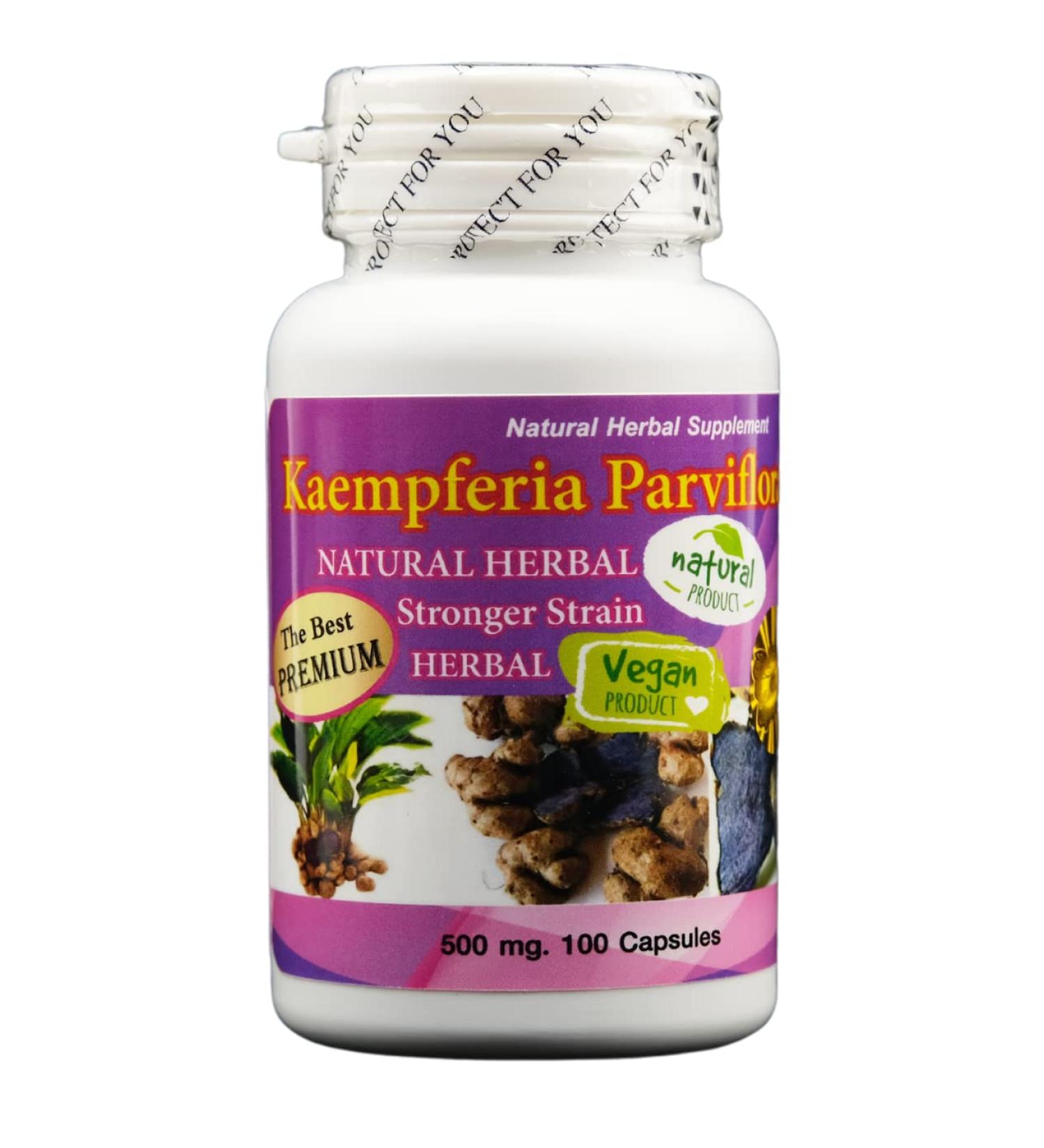 Hida Beauty Black Ginger 100 Capsules - Kaempferria Parviflora Root Powder - Thai Herbal Supplement - Buy Online on GoSupps.com