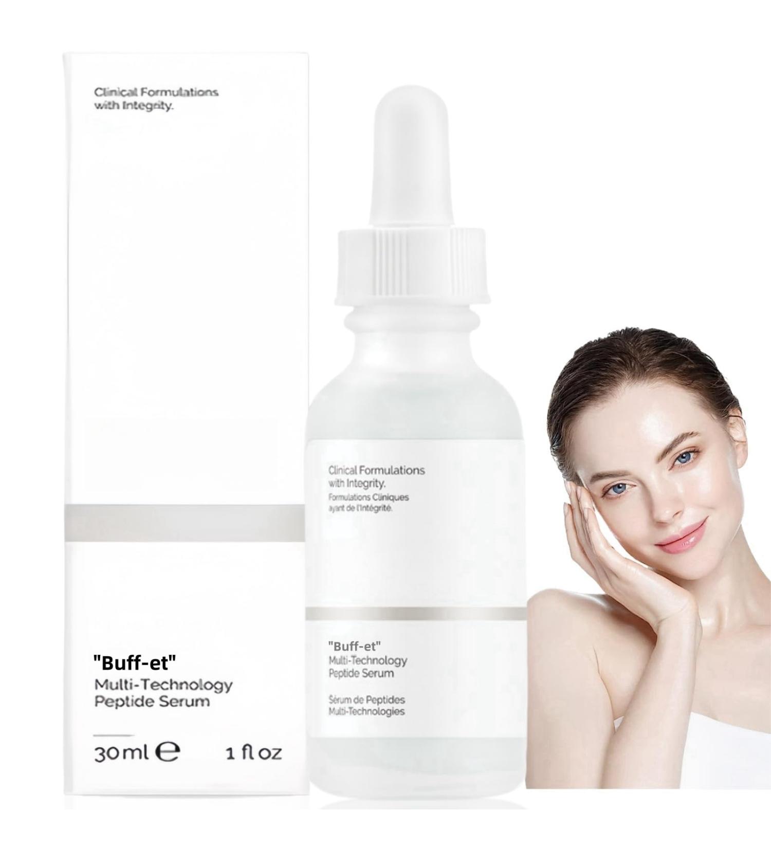 Buff-et Multi-Technology Peptide Serum Hydrating Face Serum for Women Anti-Aging Skincare Serum Firming Face Serum for Fine Lines&Wrinkles Facial Hyaluronic Acid Serum Hydrating Skincare for All Skin - Buy Online on GoSupps.com