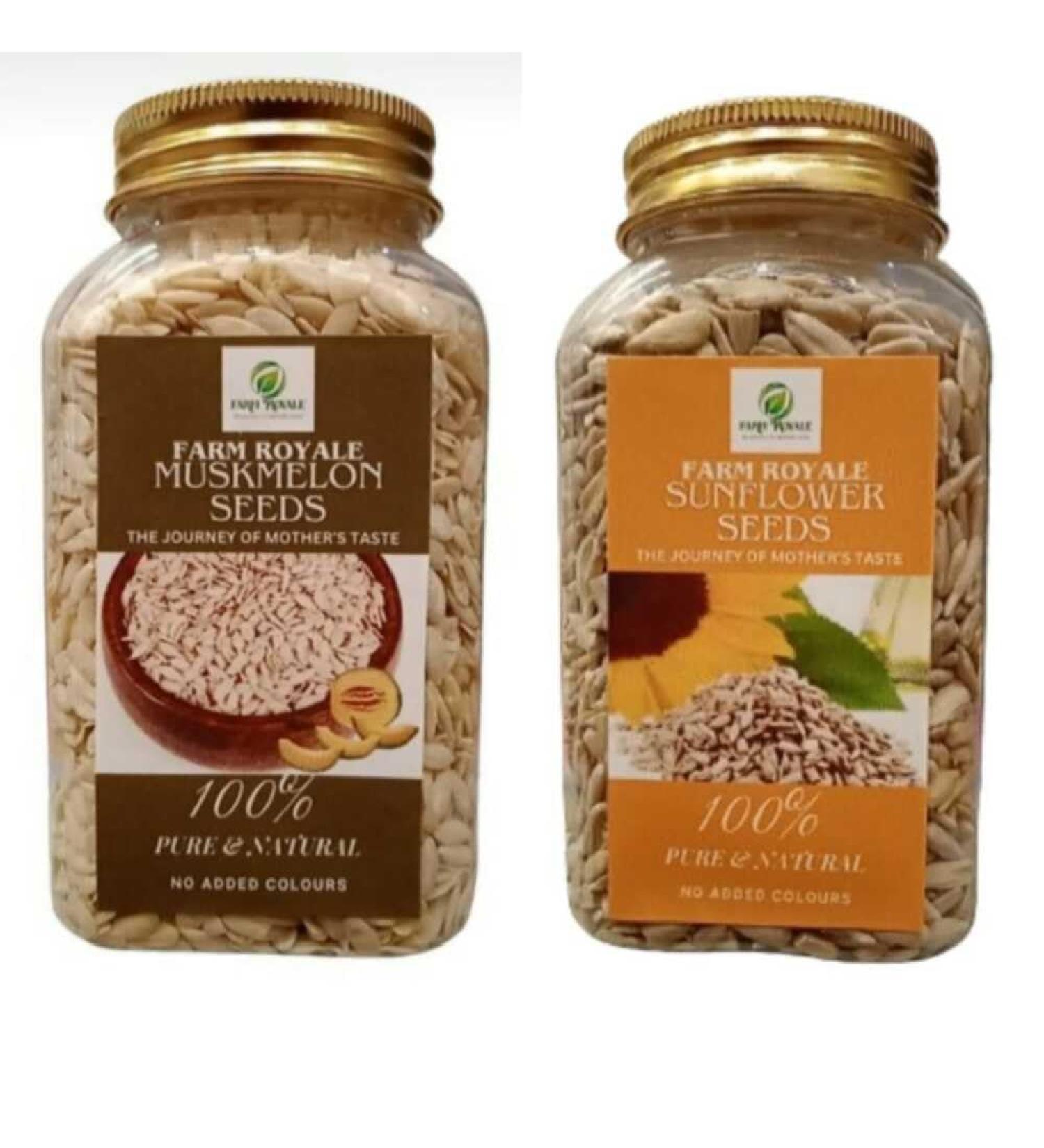 Farm Royale Muskmelon Beej & Sunflower Beej Combo(200gm 200gm)100% Pure and Natural||Export Quality||Hand picked materrial - Buy Online on GoSupps.com