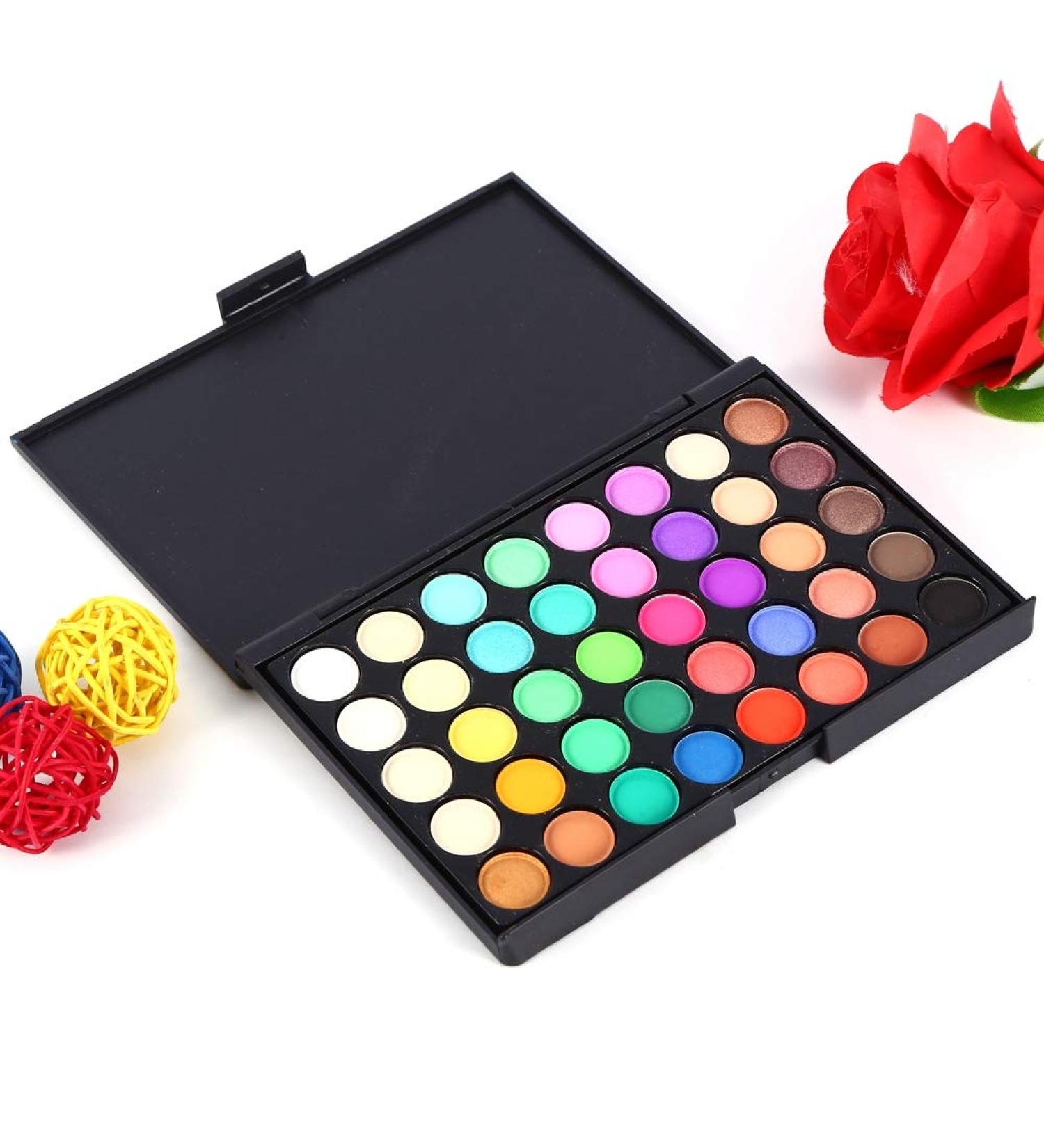 Buy Rainbow Eyeshadow Palette - 40 Pigmented Matte Shades | Waterproof Mineral Eye Shadow - Buy Online on GoSupps.com