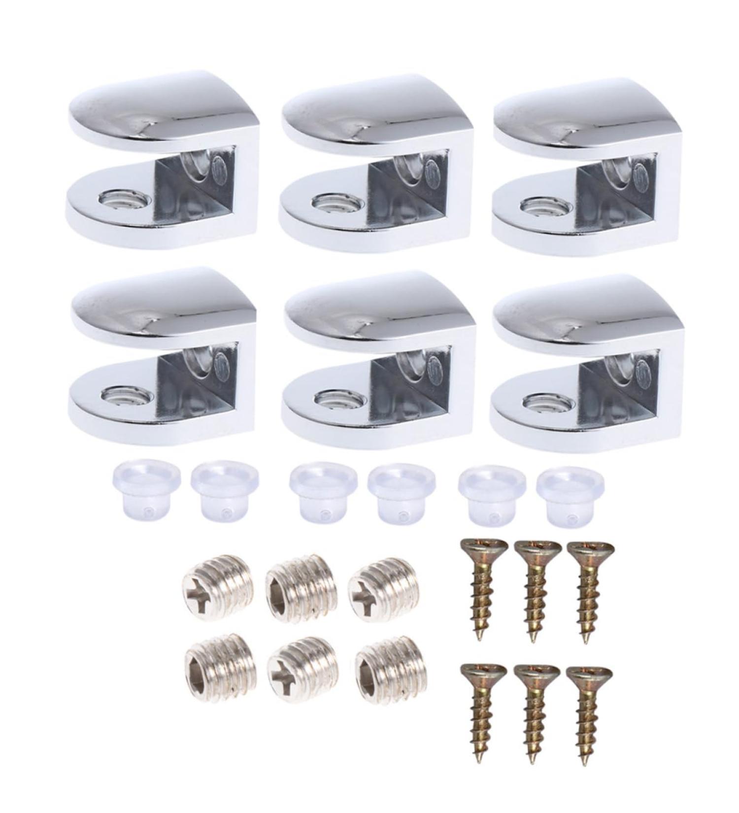 Artibetter 6pcs Glass Clip Desk Partition Clamp Glass Railing Glass Clamps Adjustable Glass Tray Laminate Clamp 2.3X2.2cm Silver - Buy Online on GoSupps.com