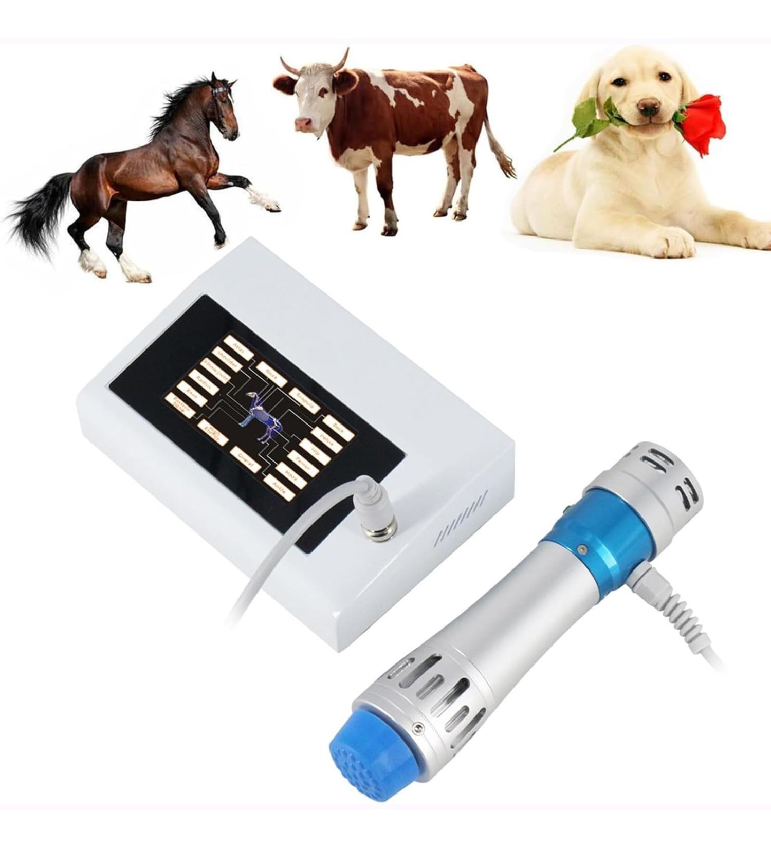Veterinary ED Shockwave Machine Extracorporeal Electromagnetic Shockwave Therapy Device with 7 Probes Adjustable Intensity 10-300mJ and Frequency 1-18Hz Pain Relief - Buy Online on GoSupps.com