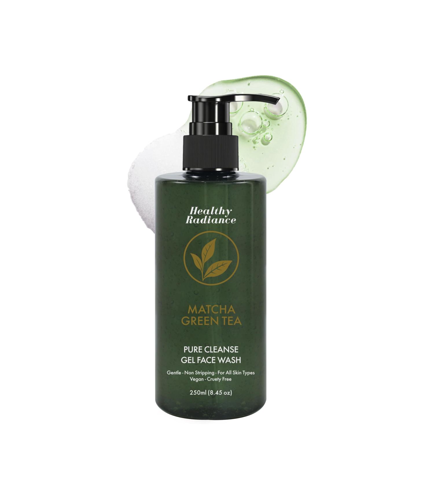 Korean Matcha Green Tea Gel Cleanser- Vegan-Organic Cleanser Niacinamide Aloe Vera Glycerin & Vitamin E Gentle Daily Facial Wash for Oily Acne-Prone Sensitive Skin Deep Pore Cleansing - 8.4 oz - Buy Online on GoSupps.com