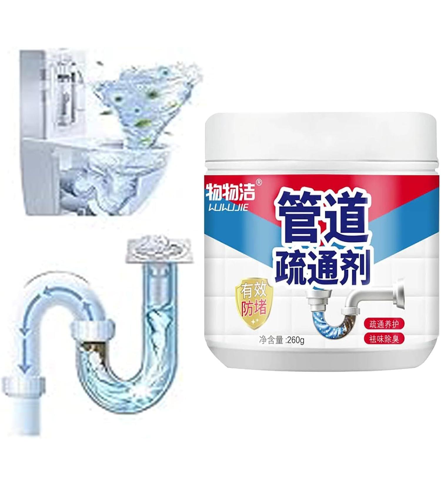 Pipe Dredge Deodorant 260g Pipe Dredge Cleaner Sewer Toilet Kitchen Dredging Deodorant Powerful Pipe Dredge Agent Powerful Sink and Drain Cleaner for Kitchen Sewer Toilet 260g (1) - Buy Online on GoSupps.com