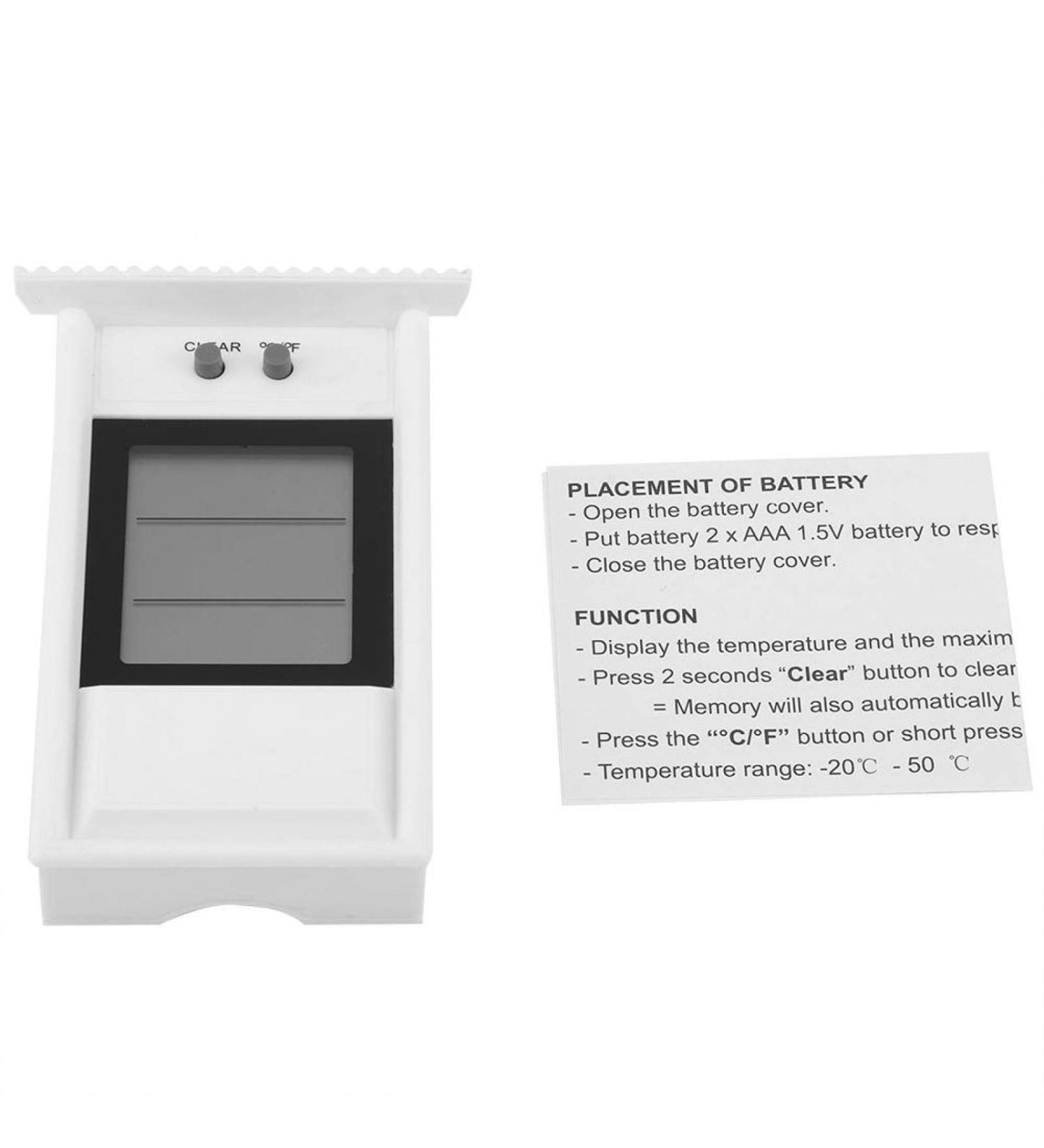 Buy Waterproof Digital Thermometer & Hygrometer - Fast Celsius/Fahrenheit Switch - Easy to Use Indoor Temperature Controller - Buy Online on GoSupps.com