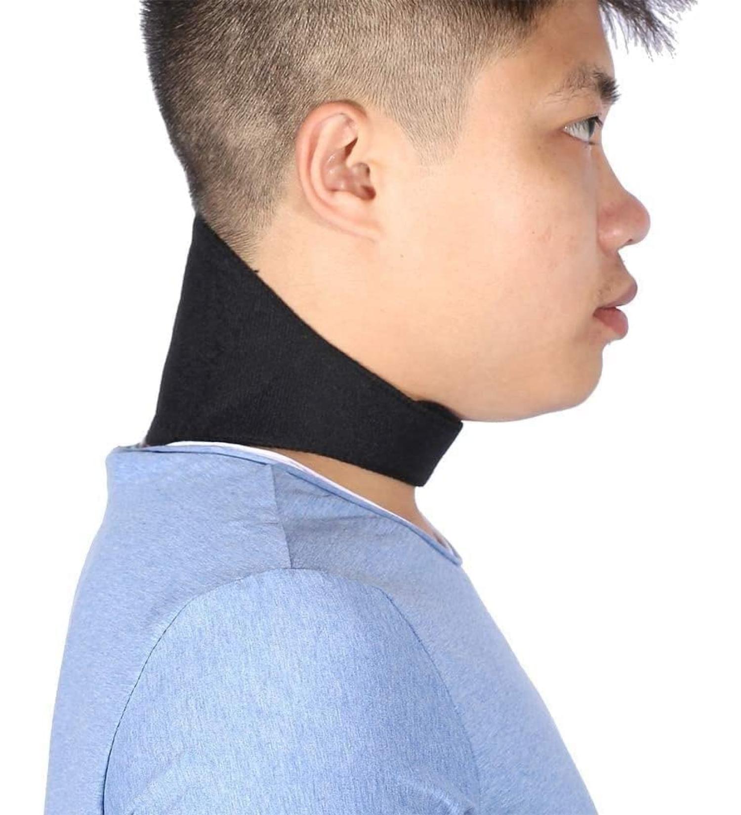 SAFWEL Neck Support | Soft Cotton Heated Neck Support Belt for Work & Travel | Perfect for Air & Car Use - Buy Online on GoSupps.com