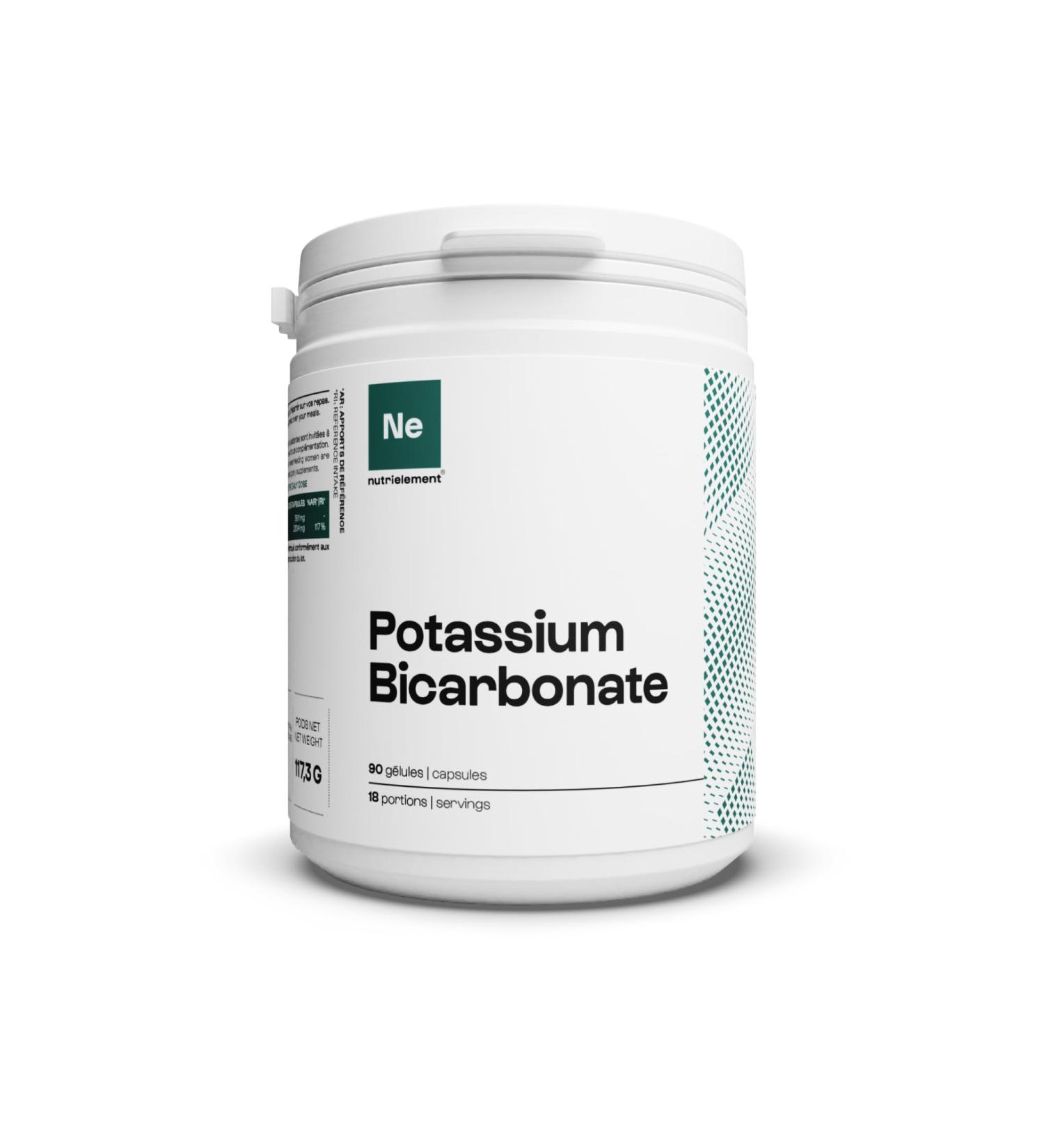 Potassium Bicarbonate - 90 Capsules - Nervous System - Normal Muscle Function - Pharmaceutical Grade - Vegan| Nutrielement By Nutrimuscle - Buy Online on GoSupps.com