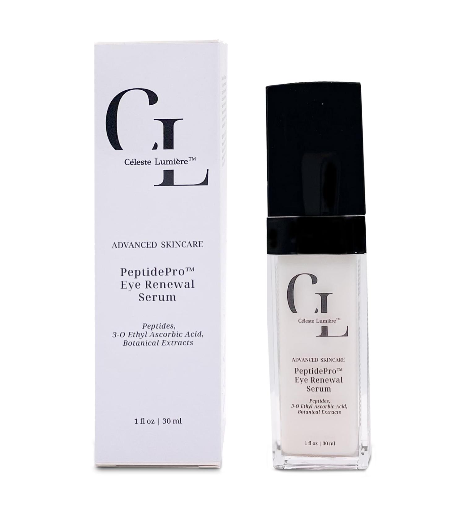 C leste Lumi re PeptidePro Eye Renewal Serum - Hydrating Eye Contour Serum with Botanical Extracts & Hyaluronic Acid - Peptide Serum 1 fl oz/30 ml - Buy Online on GoSupps.com