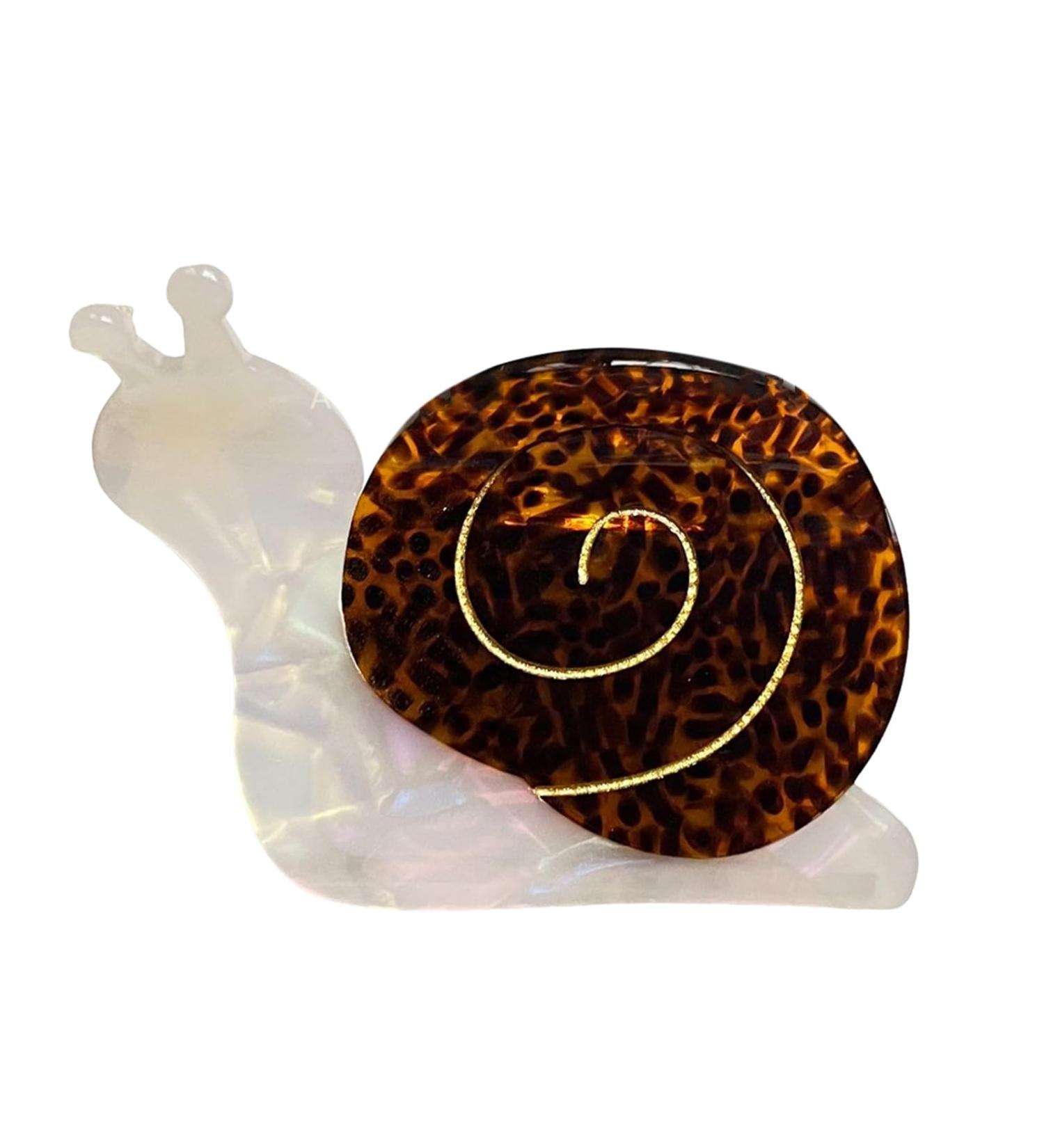 bephible Non-slip Hair Accessory Trendy Clip Snail-shaped Claw Animal Shape Metal Spring Acetic Acid Back Head 1pc - Buy Online on GoSupps.com